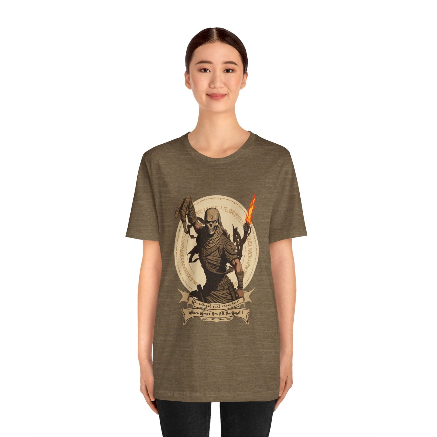 Ancient Mummy's Tomb: Torch-Lit Impressionist T-Shirt | Halloween Vibes Tee