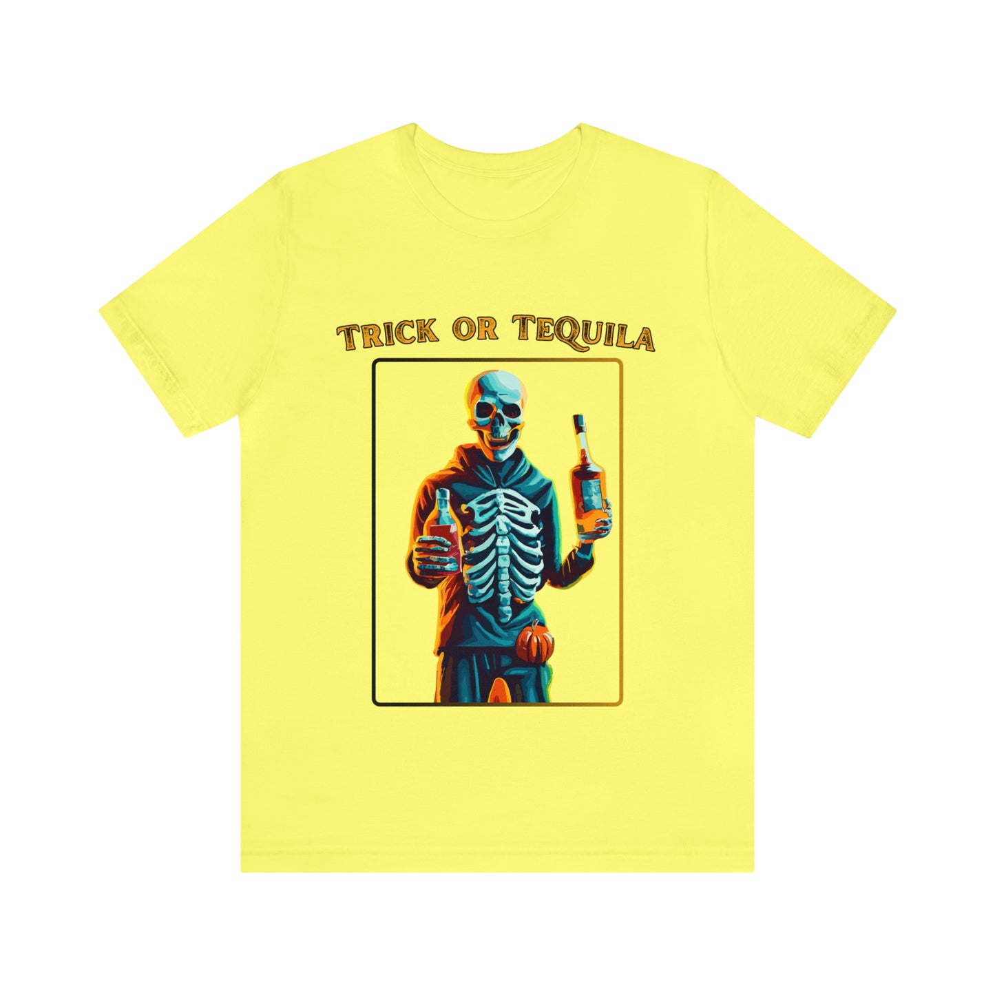 Spooky Skeleton: Trick or Tequila Halloween T-Shirt | Halloween Vibes Tee