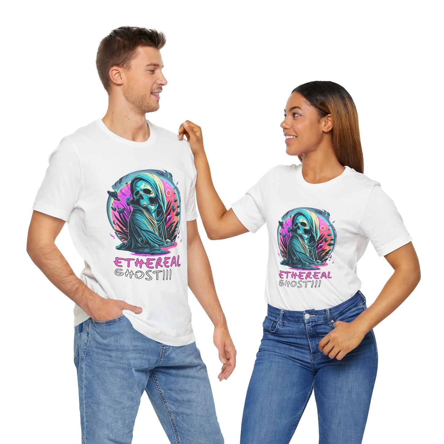 Ghostly Apparition: Abstract Haunting T-Shirt | Ethereal Glow | Halloween Vibes Tee