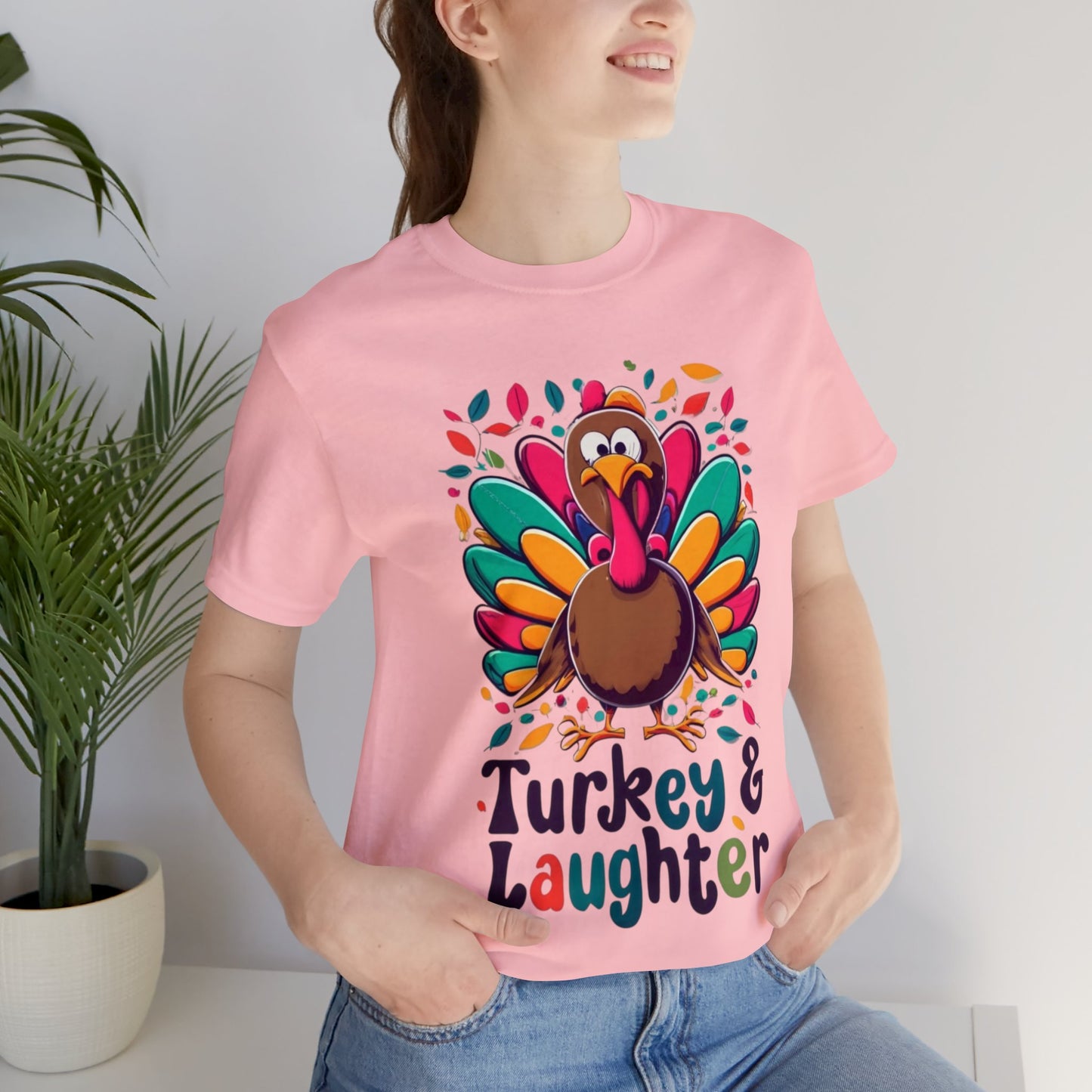 Turkey & Laughter: Thanksgiving Fun Unisex Tee | Gobble Giggles T-Shirts by Be Like No One (BLN1) - The Store