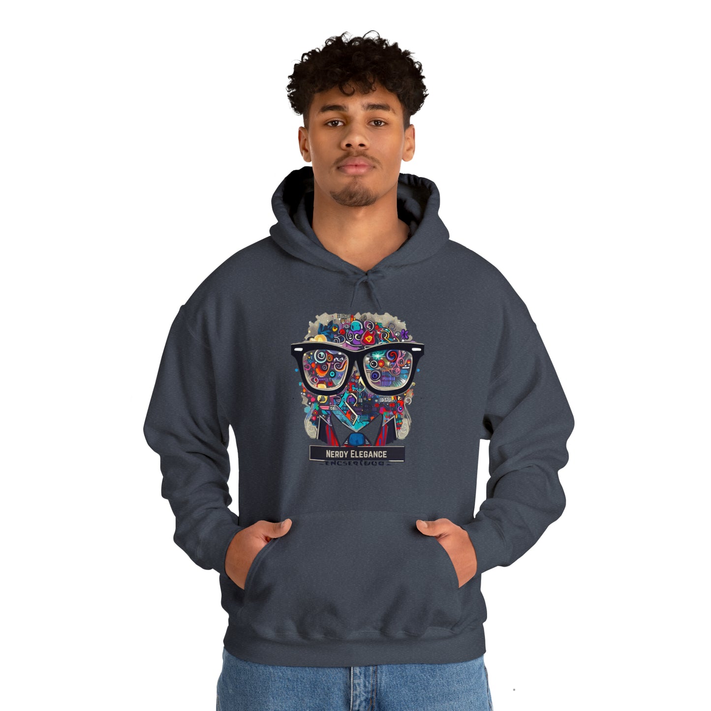 Nerd Elegance: Geek Chic Unisex Hoodie with Assorted Icon | Smart Style Hoodies