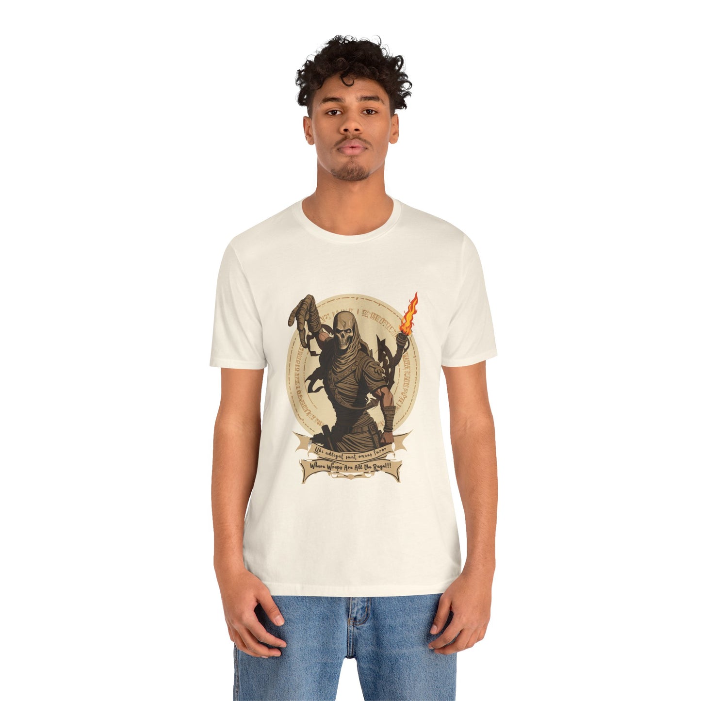 Ancient Mummy's Tomb: Torch-Lit Impressionist T-Shirt | Halloween Vibes Tee