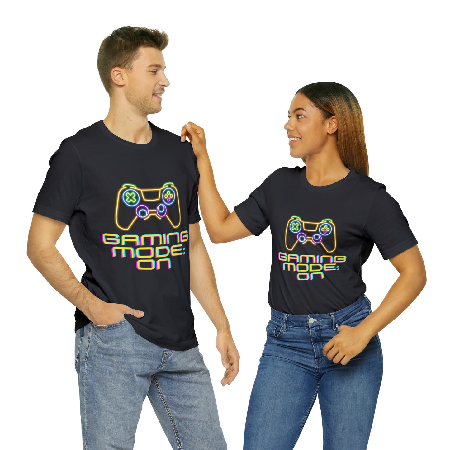 Pixel Power: Gaming Mode ON Unisex Tee with Controller Design | Level Up T-Shirts