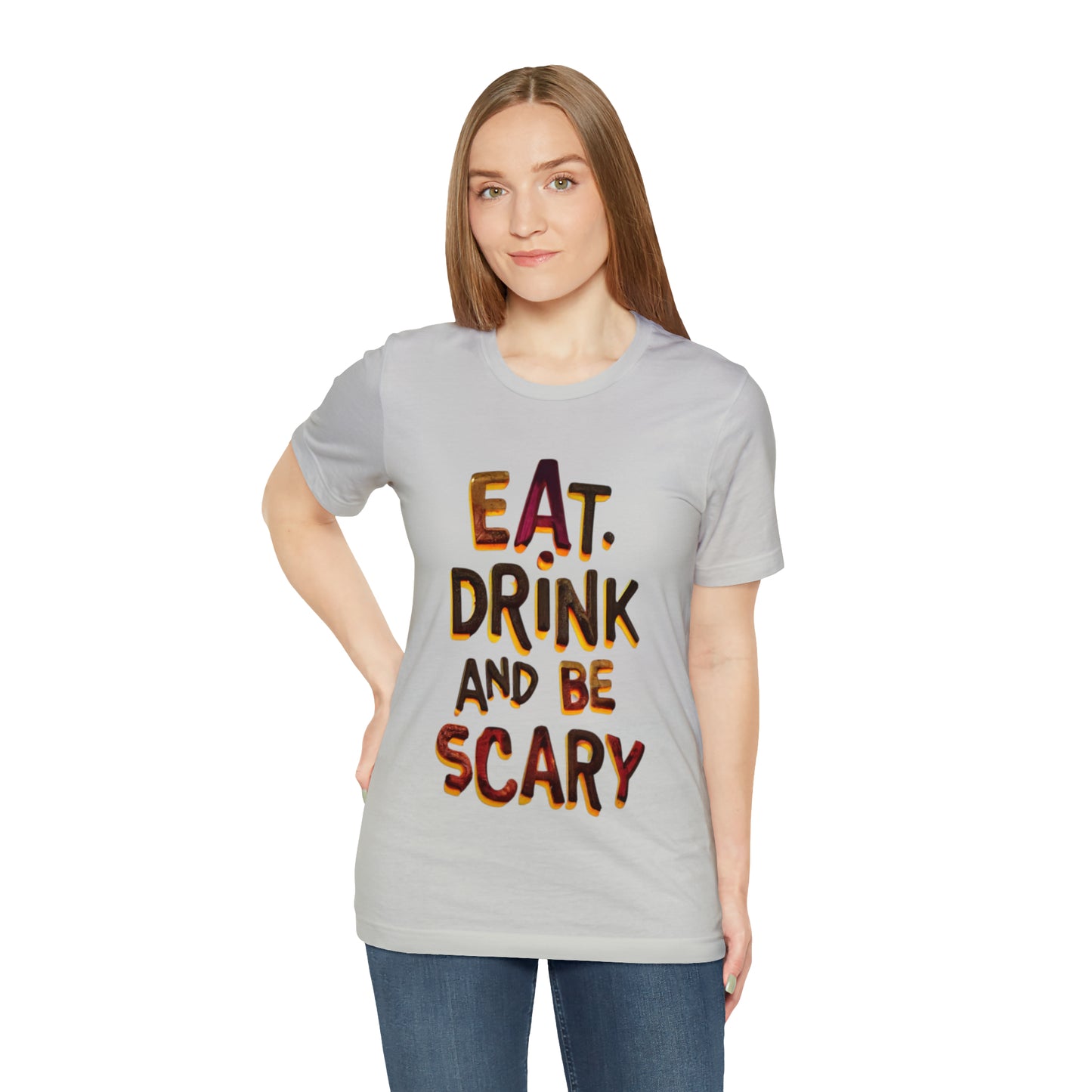 Eat, Drink, and Be Scary Halloween T-shirt - Party in Spooky Style | Halloween Vibes Tee