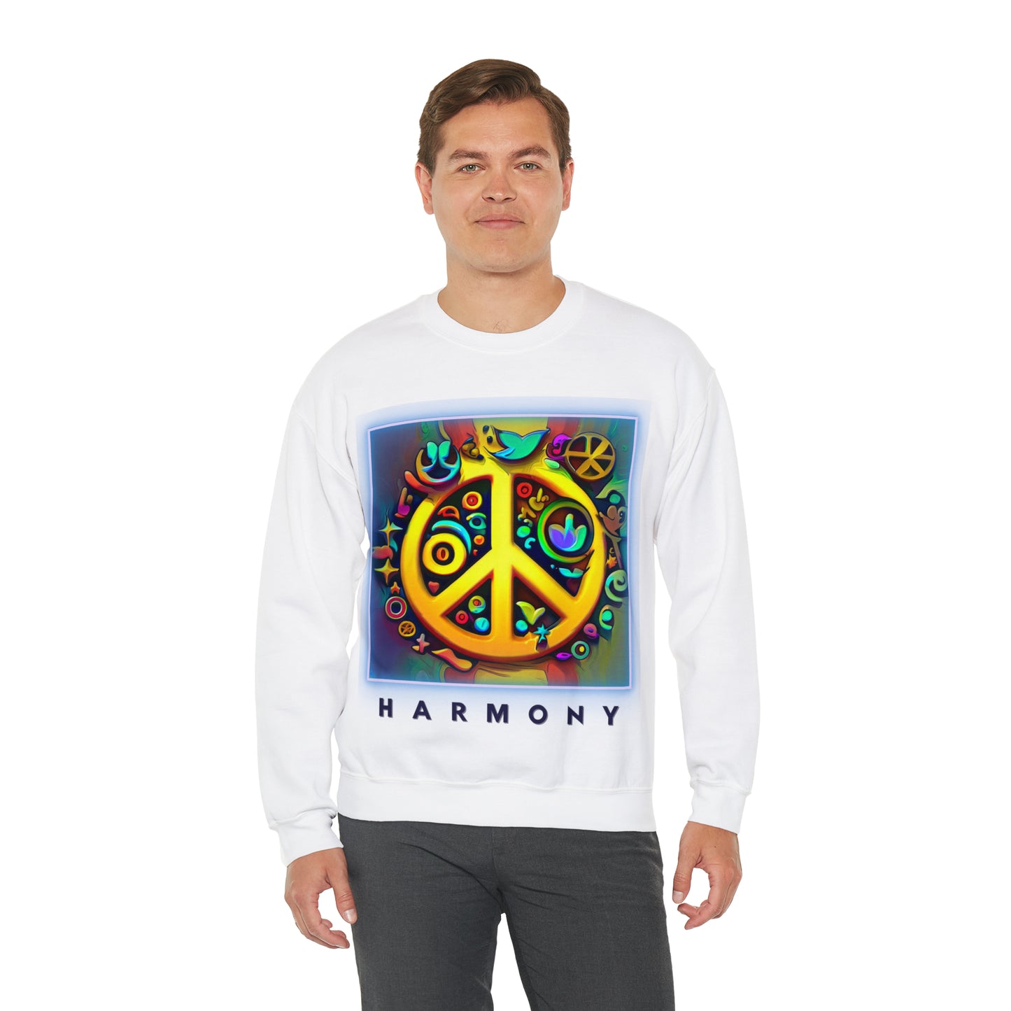 Serenity Symbols Sweatshirt | Peace & Positivity Unisex Sweatshirt