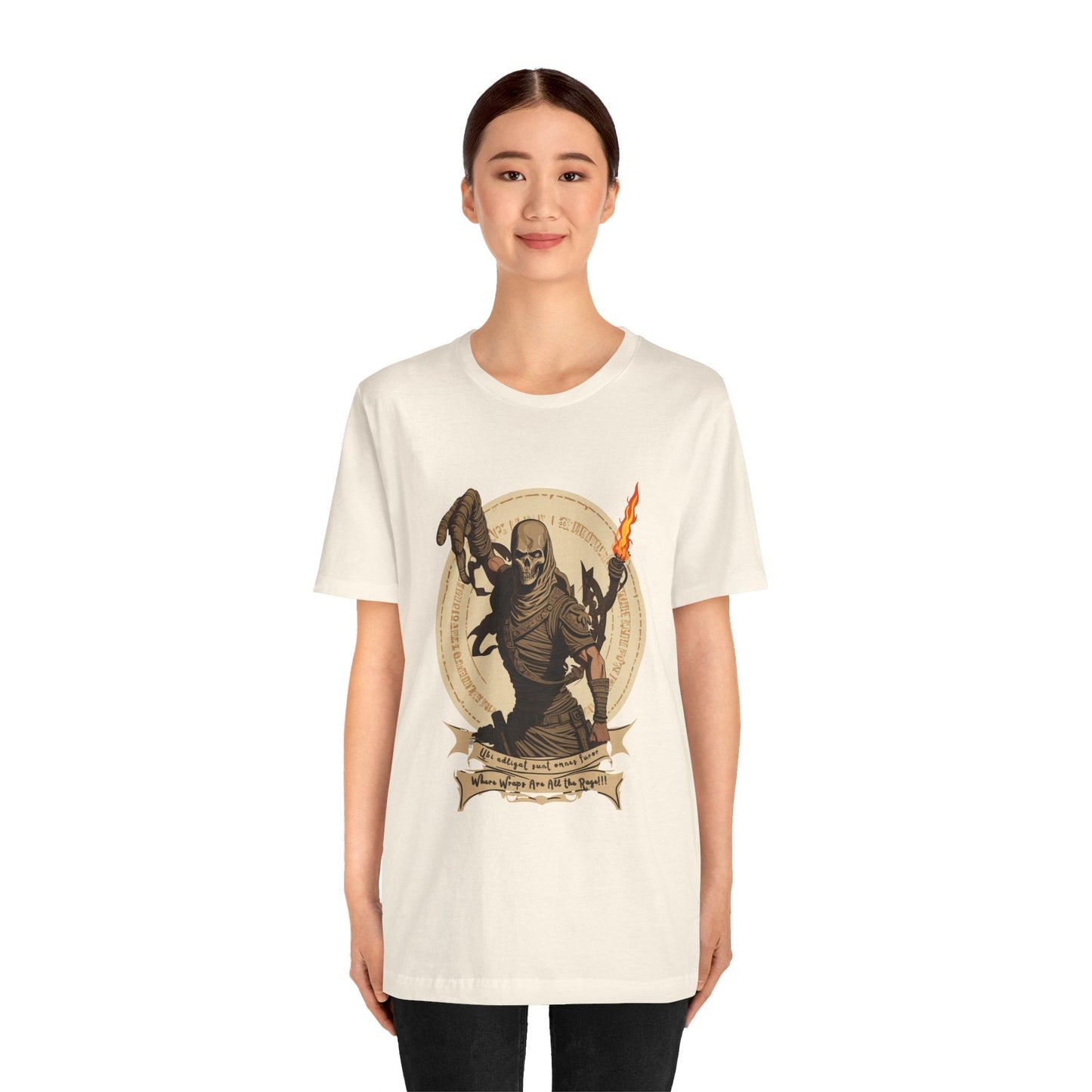 Ancient Mummy's Tomb: Torch-Lit Impressionist T-Shirt | Halloween Vibes Tee