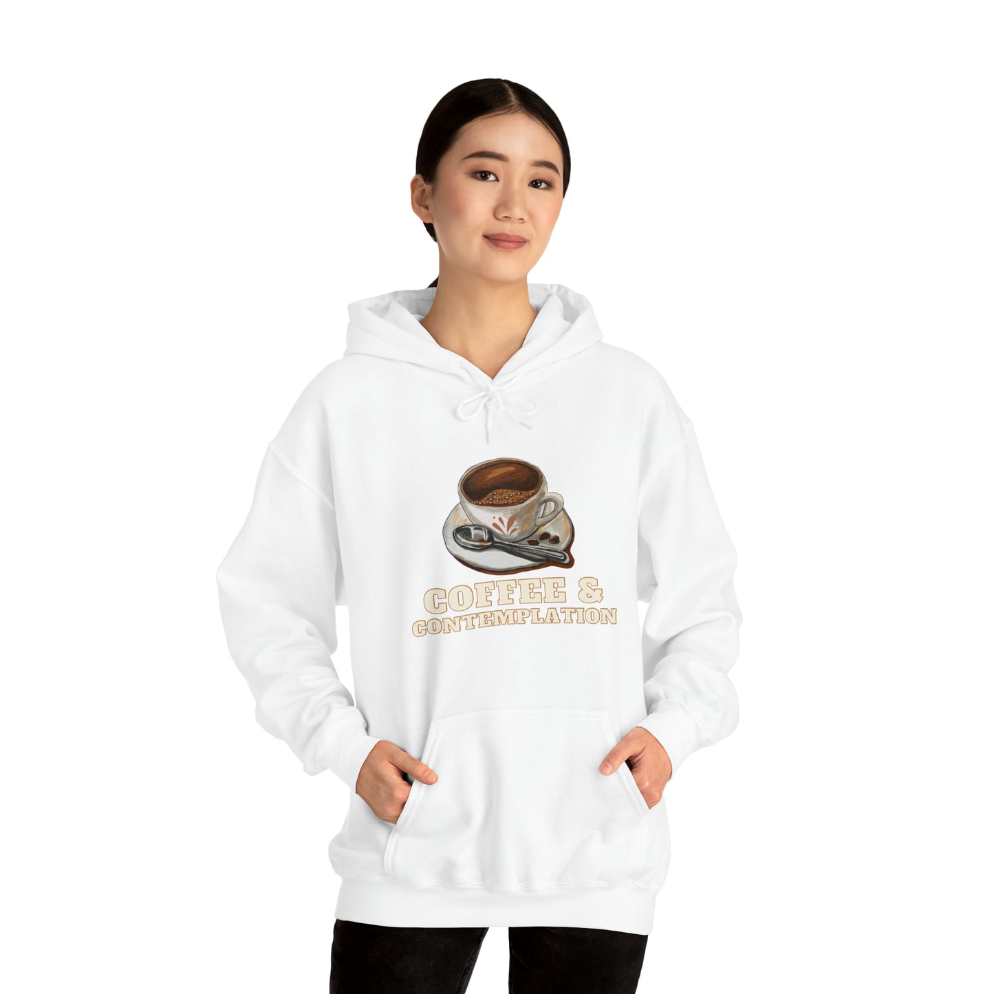 Caffeine Charm and Contemplation: Coffee & Contemplation Hoodie | Fuel for Thoughts Hoodies