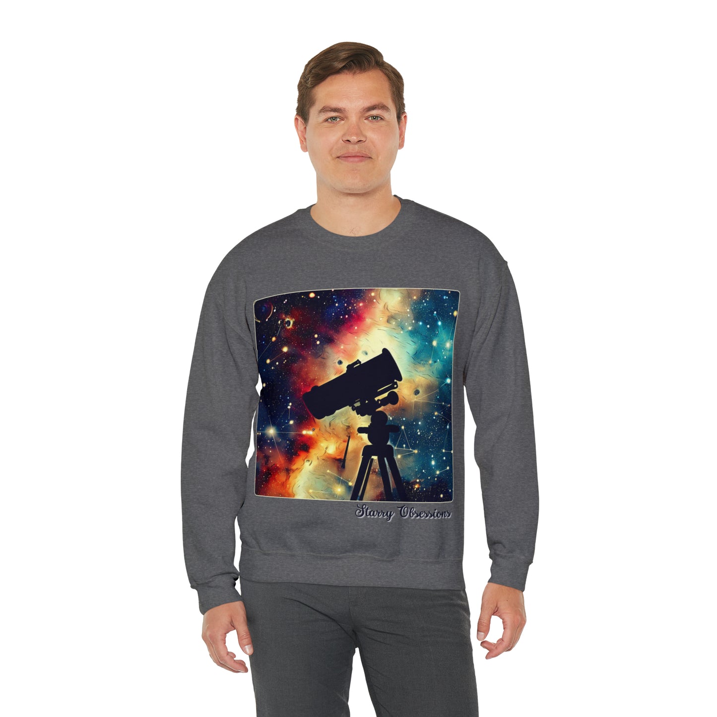 Starry Obsessions Sweatshirt | Astronomy Enthusiast Unisex Sweatshirt