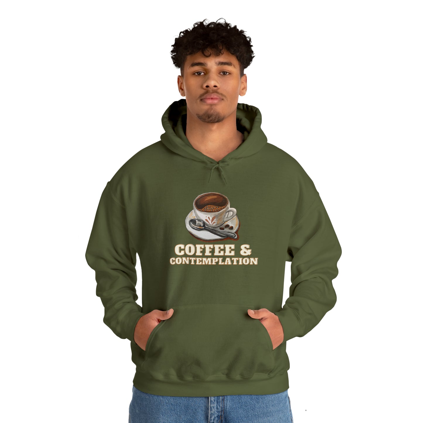 Caffeine Charm and Contemplation: Coffee & Contemplation Hoodie | Fuel for Thoughts Hoodies