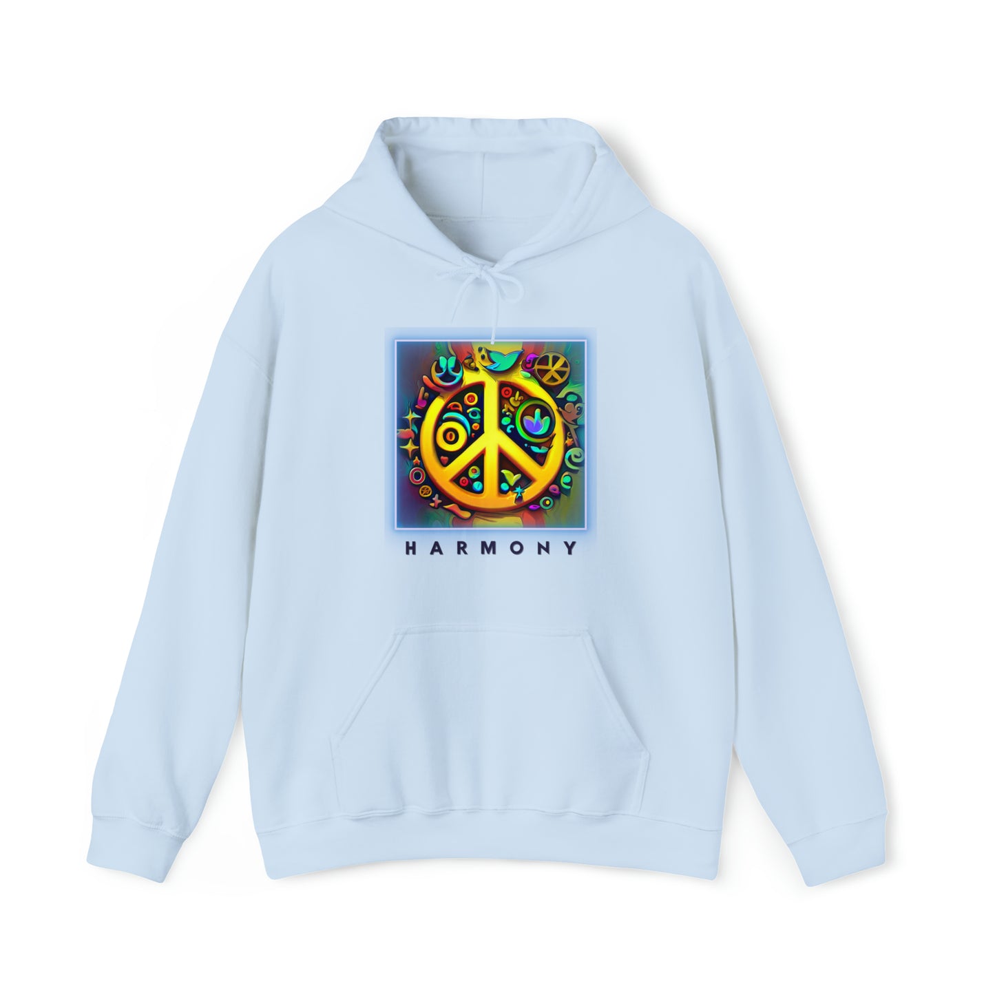 Serenity Symbols: Peace & Positivity Unisex Hoodie | Harmony Iconic Hoodies