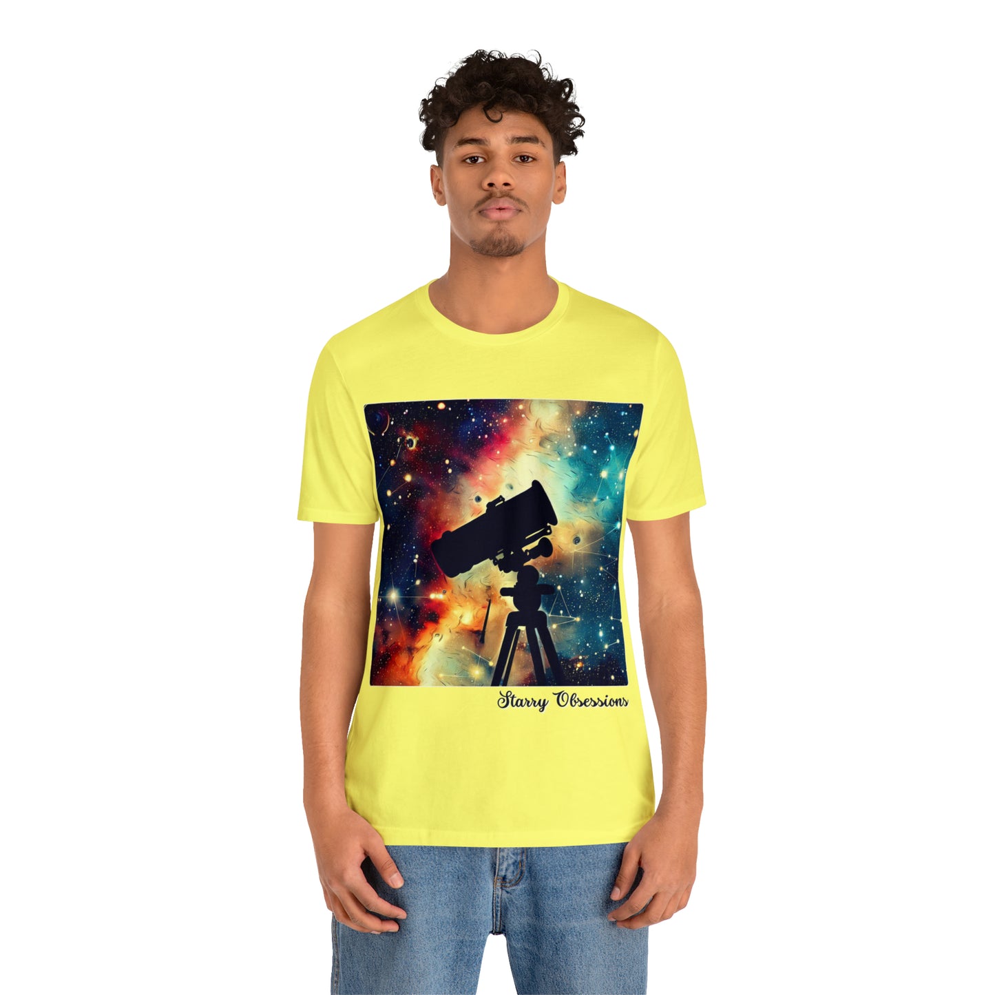 Starry Obsessions: Astronomy Enthusiast Unisex Tee | Galactic Explorer T-Shirts