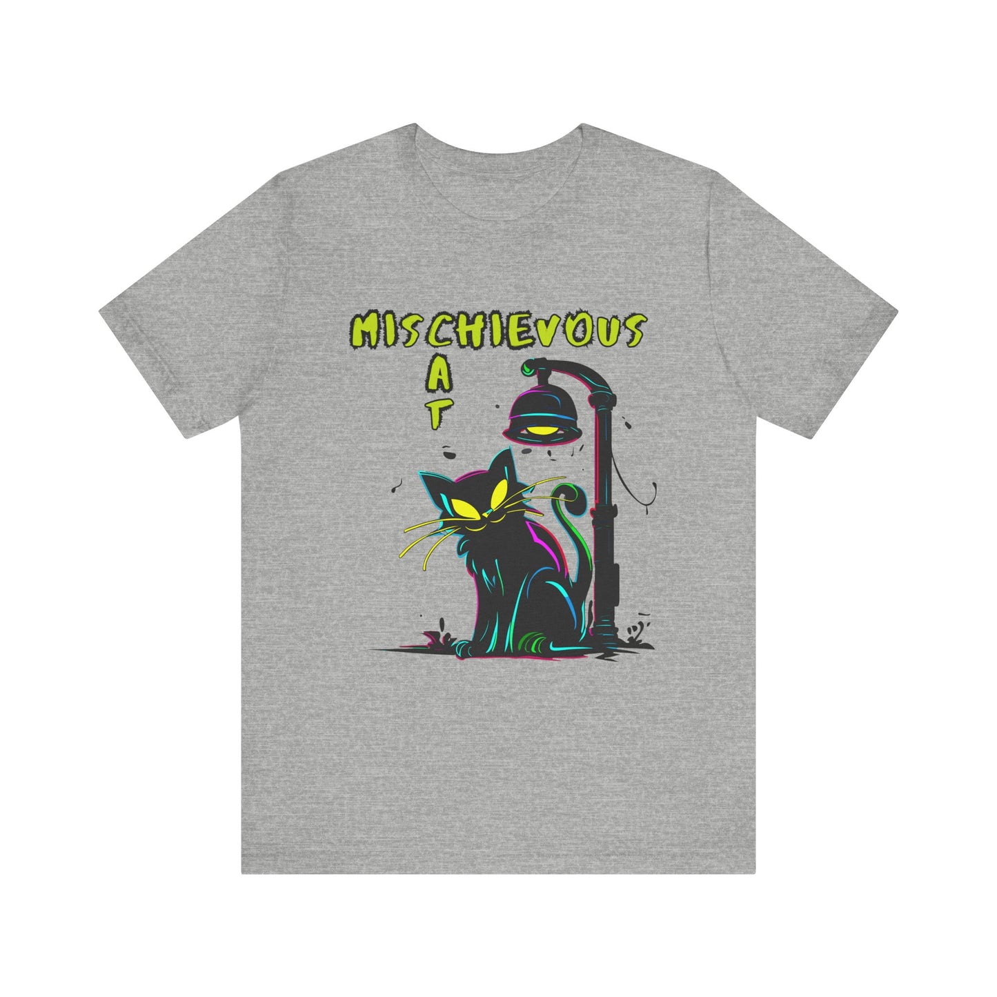 Mischievous Black Cat: Graffiti Art T-Shirt | Halloween Vibes Tee