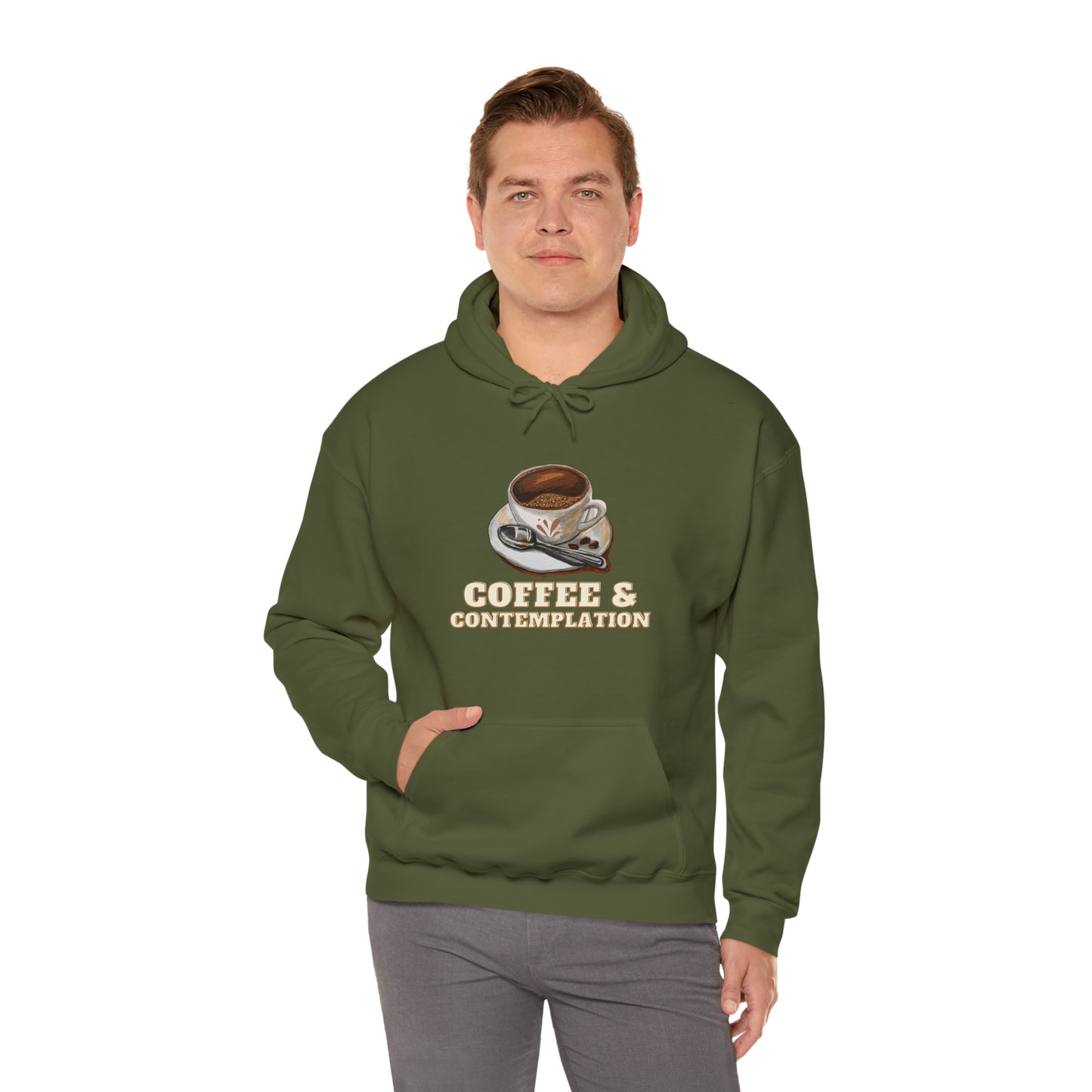 Caffeine Charm and Contemplation: Coffee & Contemplation Hoodie | Fuel for Thoughts Hoodies