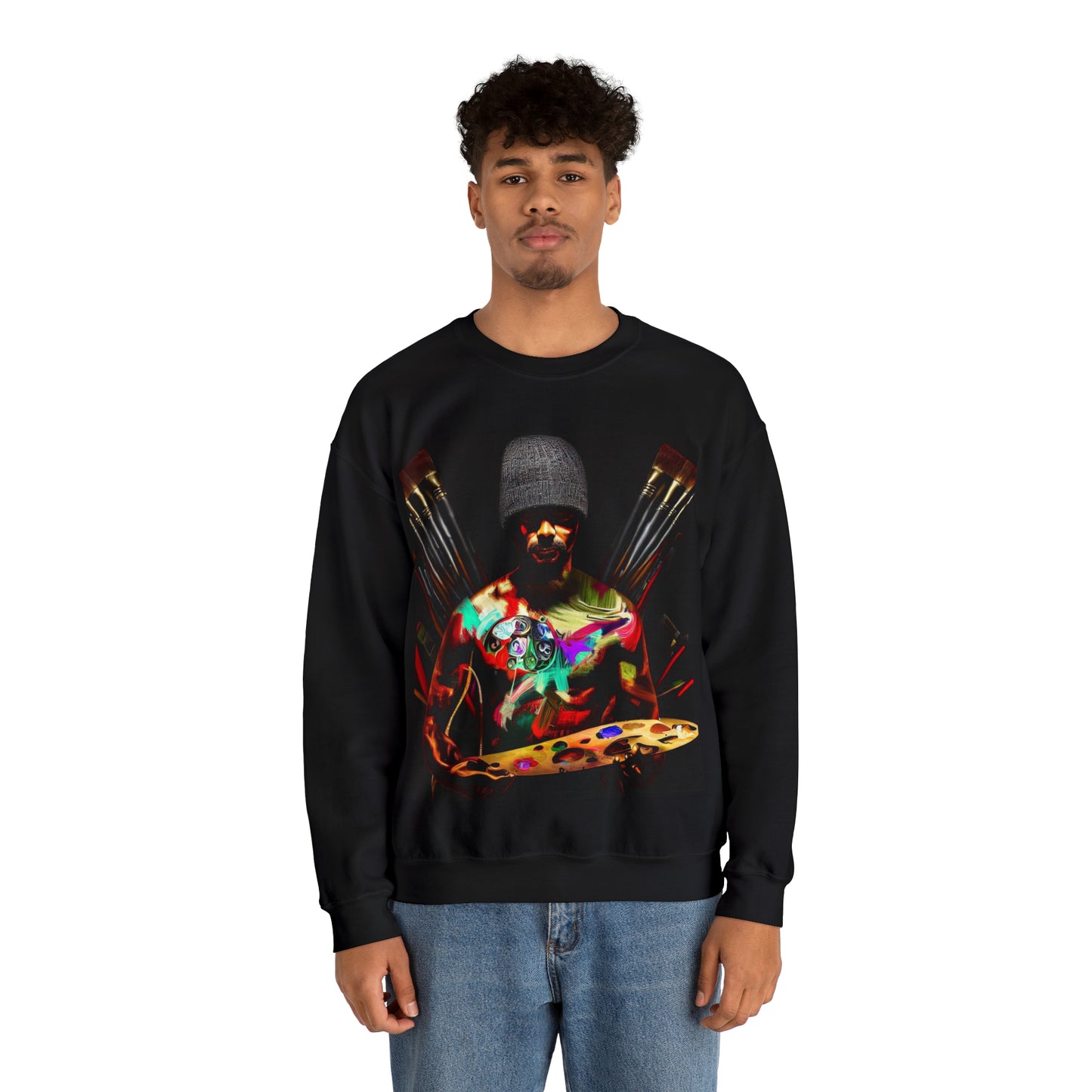 Brushstrokes of Passion Sweatshirt | Artistic Soul Unisex Sweatshirt