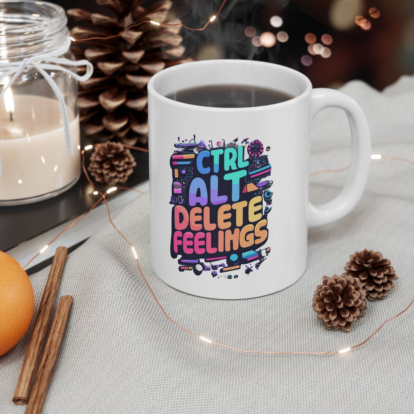 Ctrl+Alt+Delete Feelings Mug, Be Like No One (BLN1) Mugs, Ceramic Mug 11oz