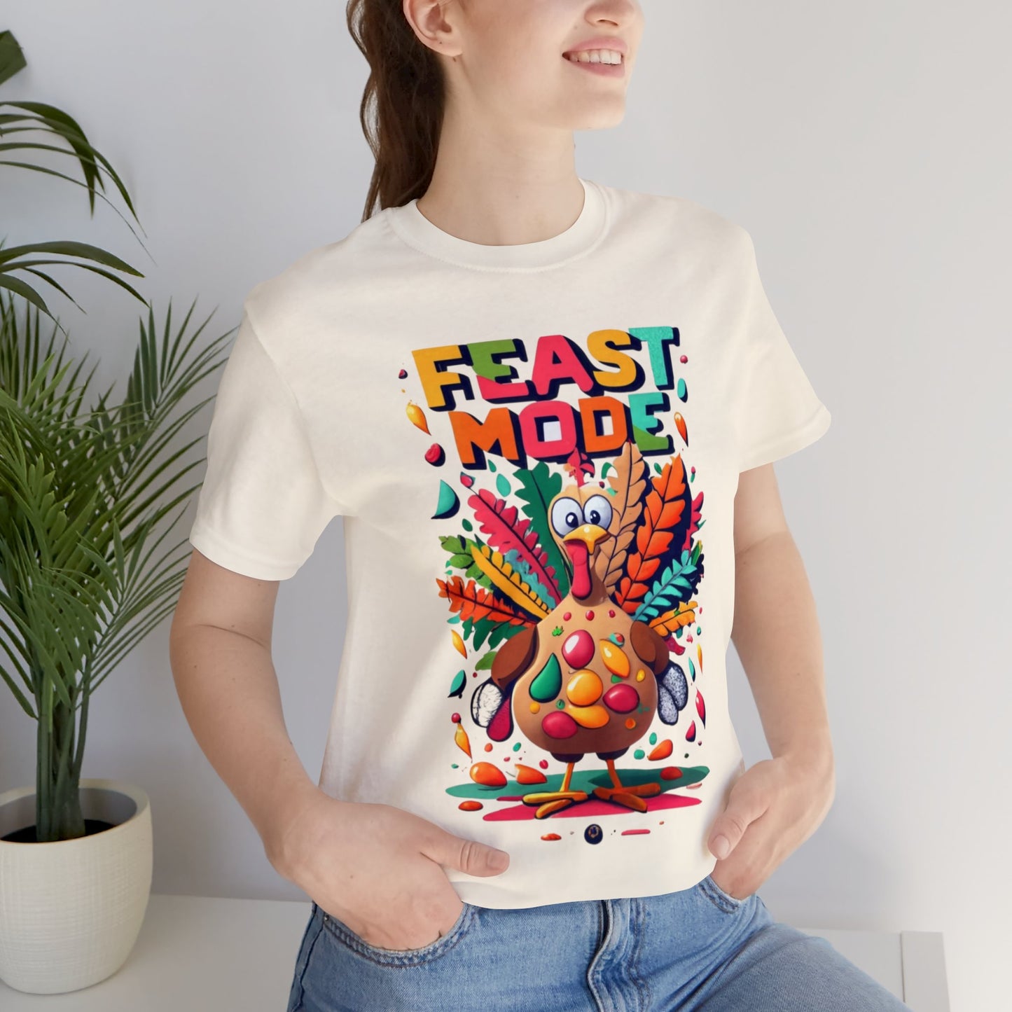 Feast Mode Frenzy: Thanksgiving Celebration Unisex Tee | Turkey Feast T-Shirts by Be Like No One (BLN1) - The Store