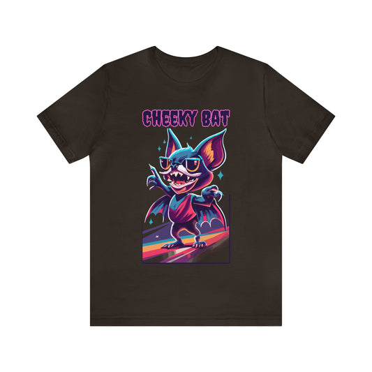 Cheeky Vampire Bat: Cartoon Style Spotlight T-Shirt | Halloween Vibes Tee