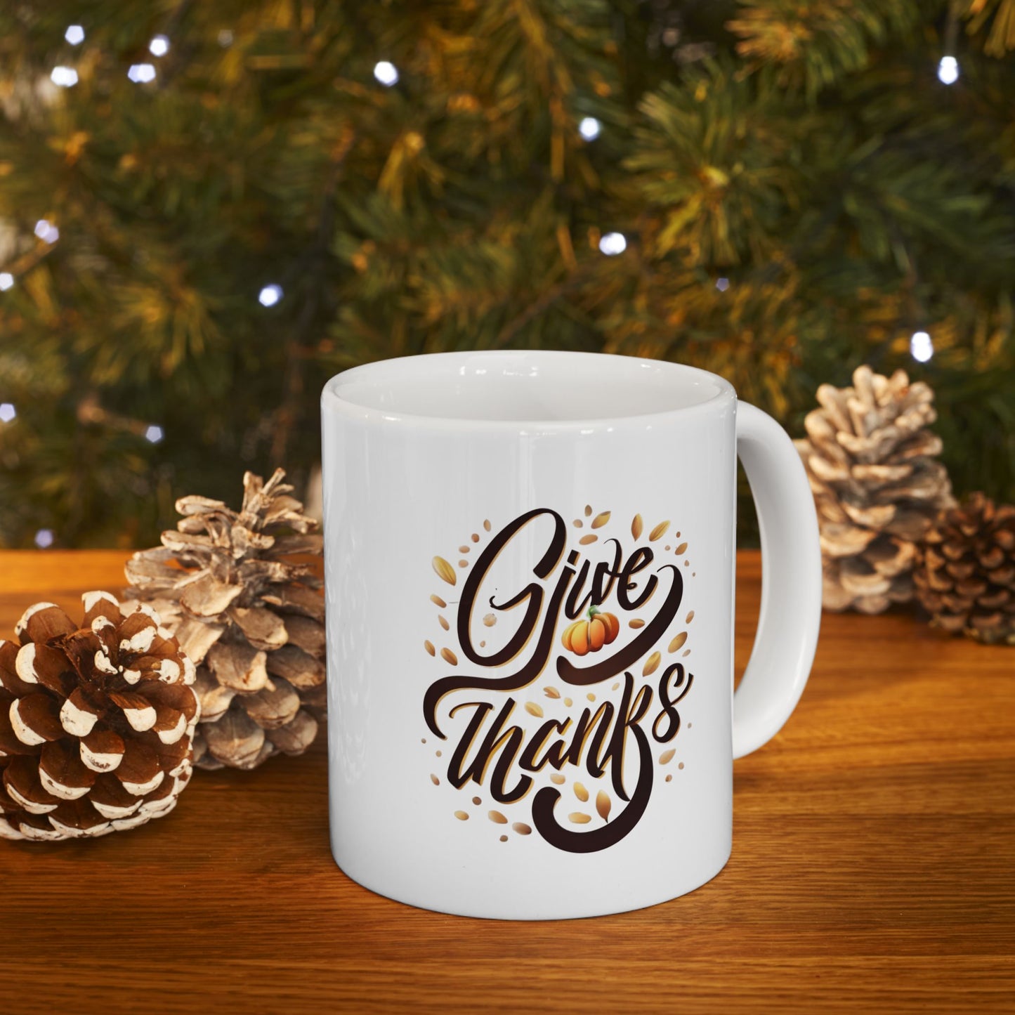 Give Thanks Grace: Thanksgiving Elegance Mug | Thankful Classics Mugs by Be Like No One (BLN1) - The Store