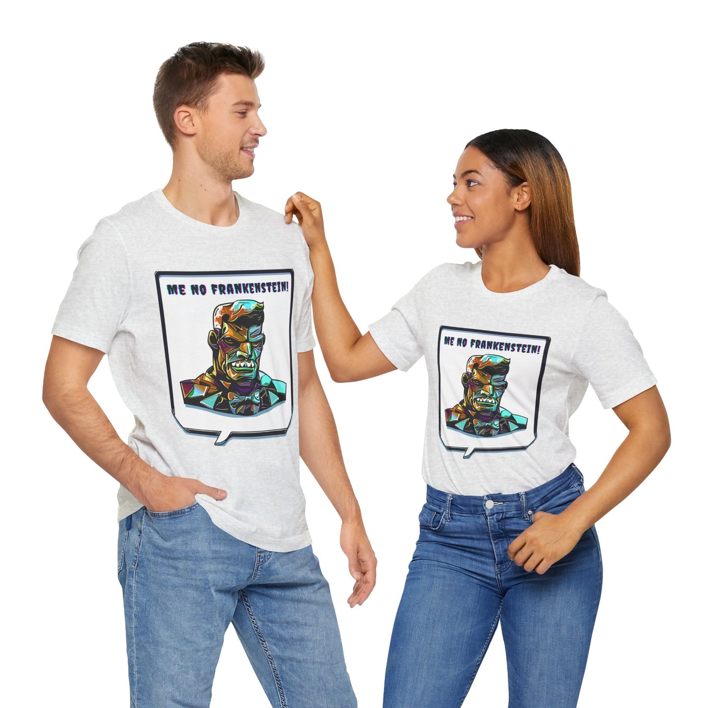 Enigmatic Frankenstein's Monster: Cubist Style T-Shirt | Halloween Vibes Tee