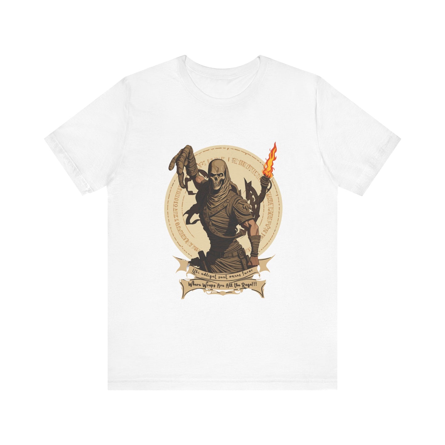 Ancient Mummy's Tomb: Torch-Lit Impressionist T-Shirt | Halloween Vibes Tee