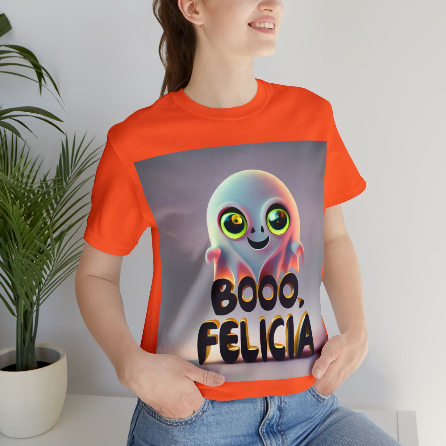 Boo Felicia Halloween T-shirt, Stylish Spooky Wear | Halloween Vibes Tee