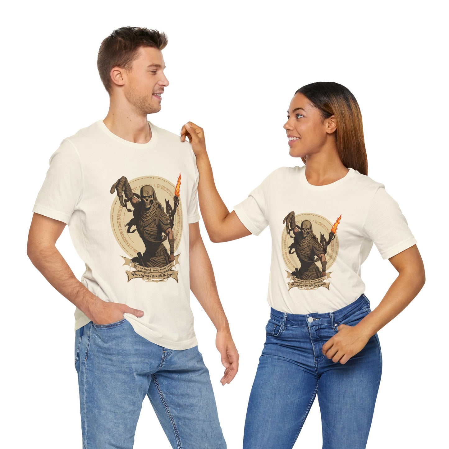 Ancient Mummy's Tomb: Torch-Lit Impressionist T-Shirt | Halloween Vibes Tee