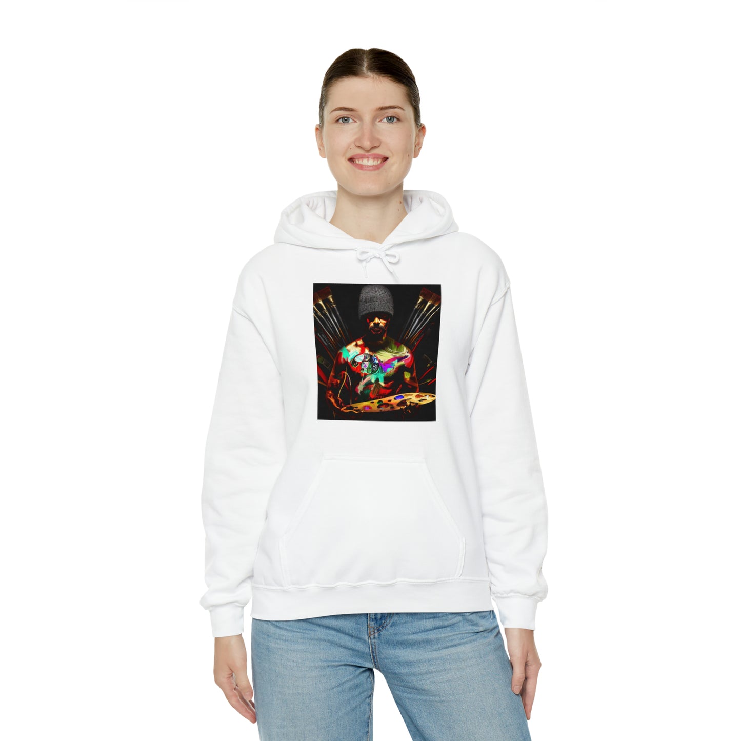 Brushstrokes of Passion: Artistic Soul Unisex Hoodie | Creative Essence Hoodies