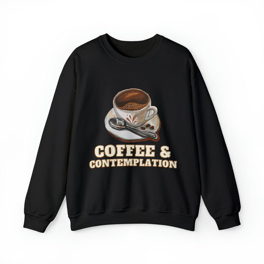 Caffeine Charm and Contemplation Sweatshirt | Coffee & Contemplation Sweatshirt