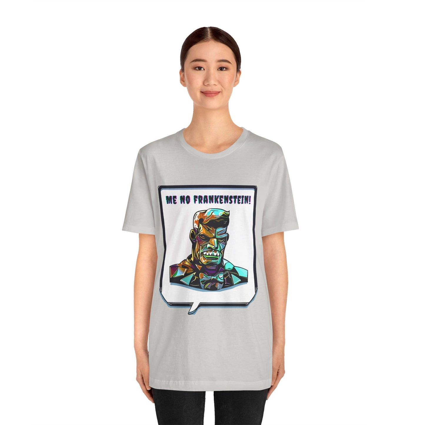 Enigmatic Frankenstein's Monster: Cubist Style T-Shirt | Halloween Vibes Tee