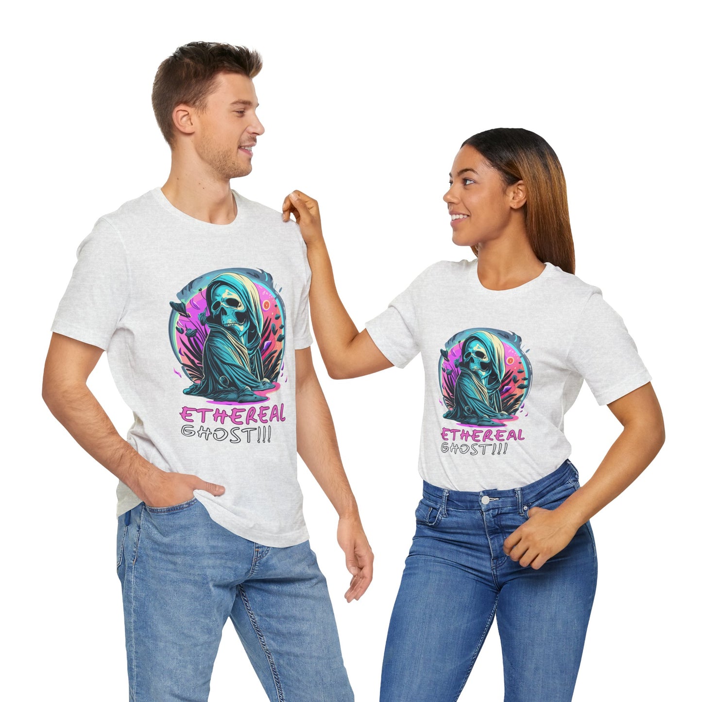 Ghostly Apparition: Abstract Haunting T-Shirt | Ethereal Glow | Halloween Vibes Tee