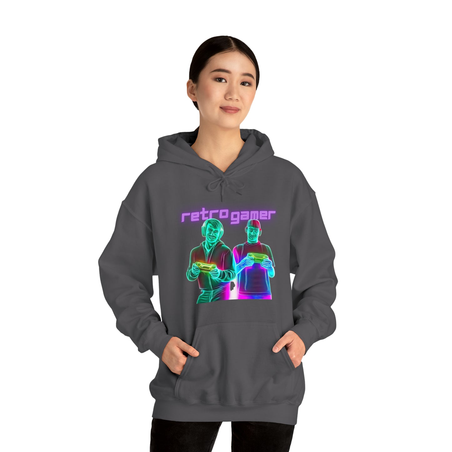 Vintage Gaming Vibes: Retro Gamer Unisex Hoodie | Pixel Nostalgia Hoodies