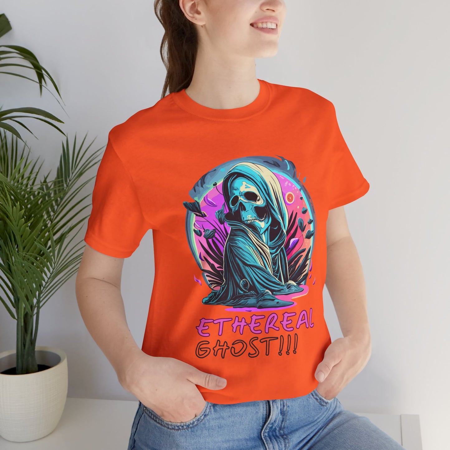 Ghostly Apparition: Abstract Haunting T-Shirt | Ethereal Glow | Halloween Vibes Tee