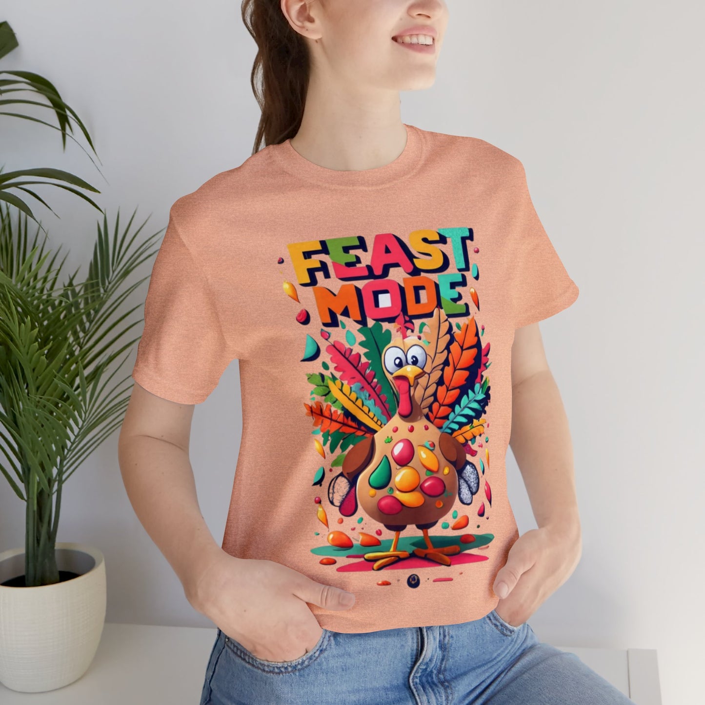 Feast Mode Frenzy: Thanksgiving Celebration Unisex Tee | Turkey Feast T-Shirts by Be Like No One (BLN1) - The Store