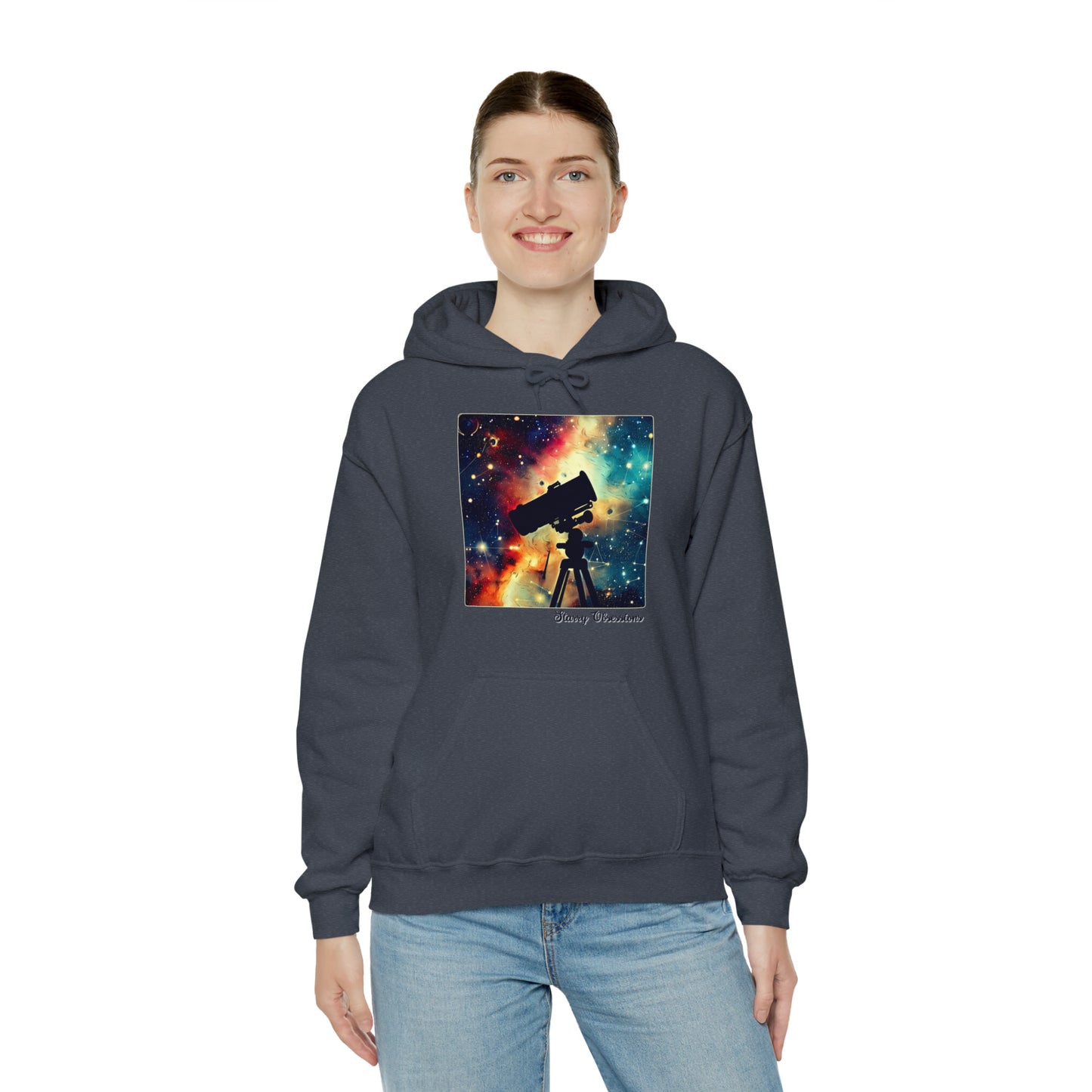 Starry Obsessions: Astronomy Enthusiast Unisex Hoodie | Galactic Explorer Hoodies