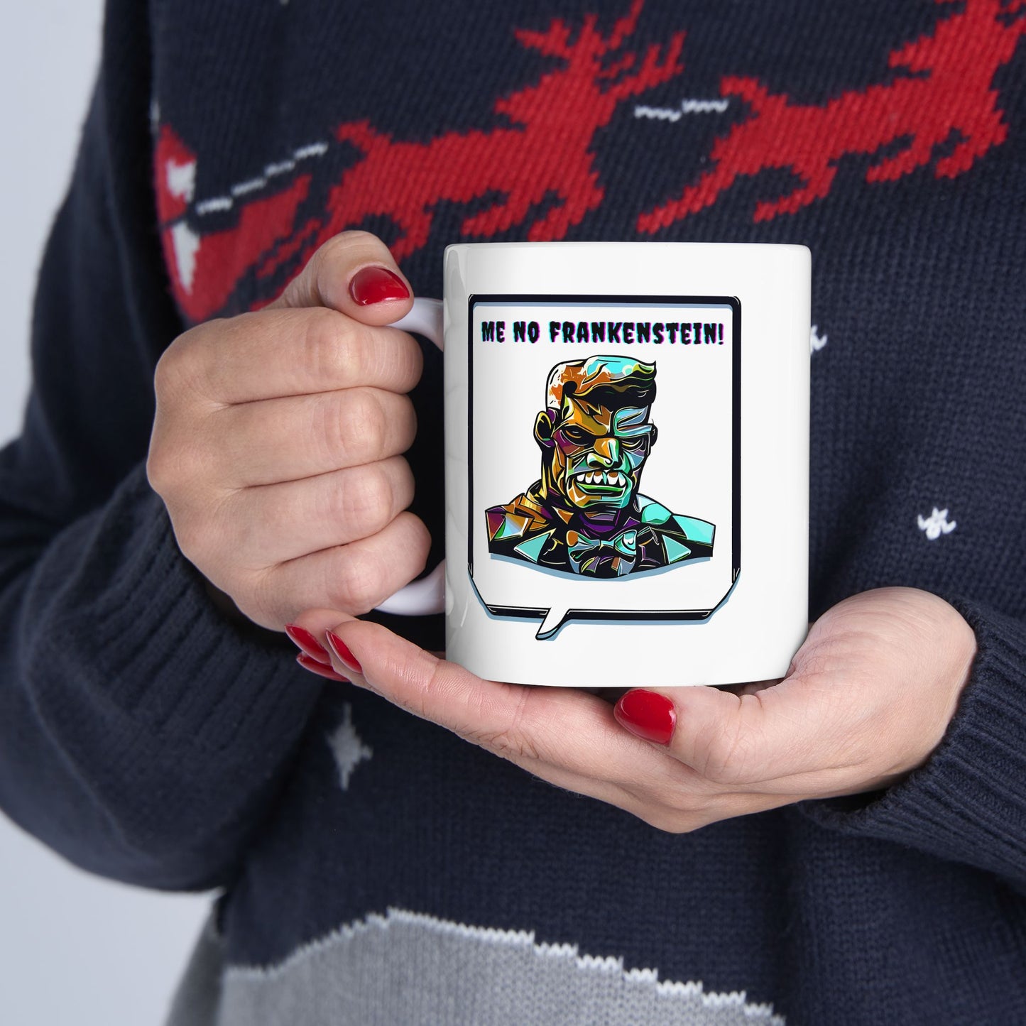 Me No Frankentein Mug, Be Like No One (BLN1) Mugs, Ceramic Mug 11oz