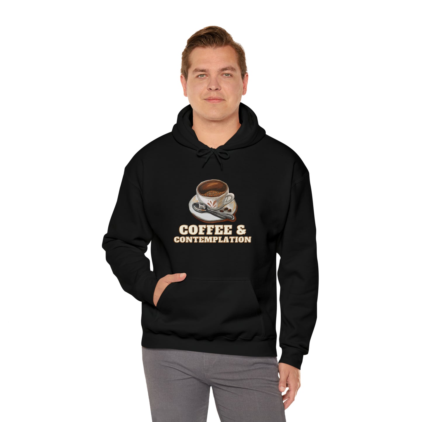 Caffeine Charm and Contemplation: Coffee & Contemplation Hoodie | Fuel for Thoughts Hoodies