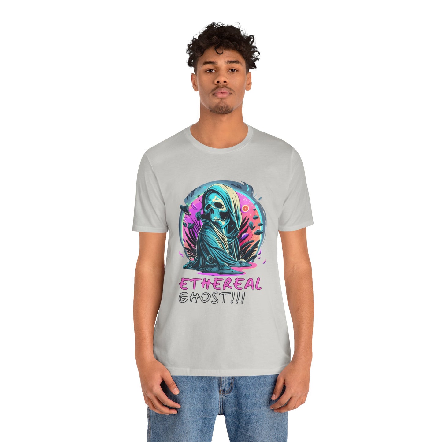 Ghostly Apparition: Abstract Haunting T-Shirt | Ethereal Glow | Halloween Vibes Tee