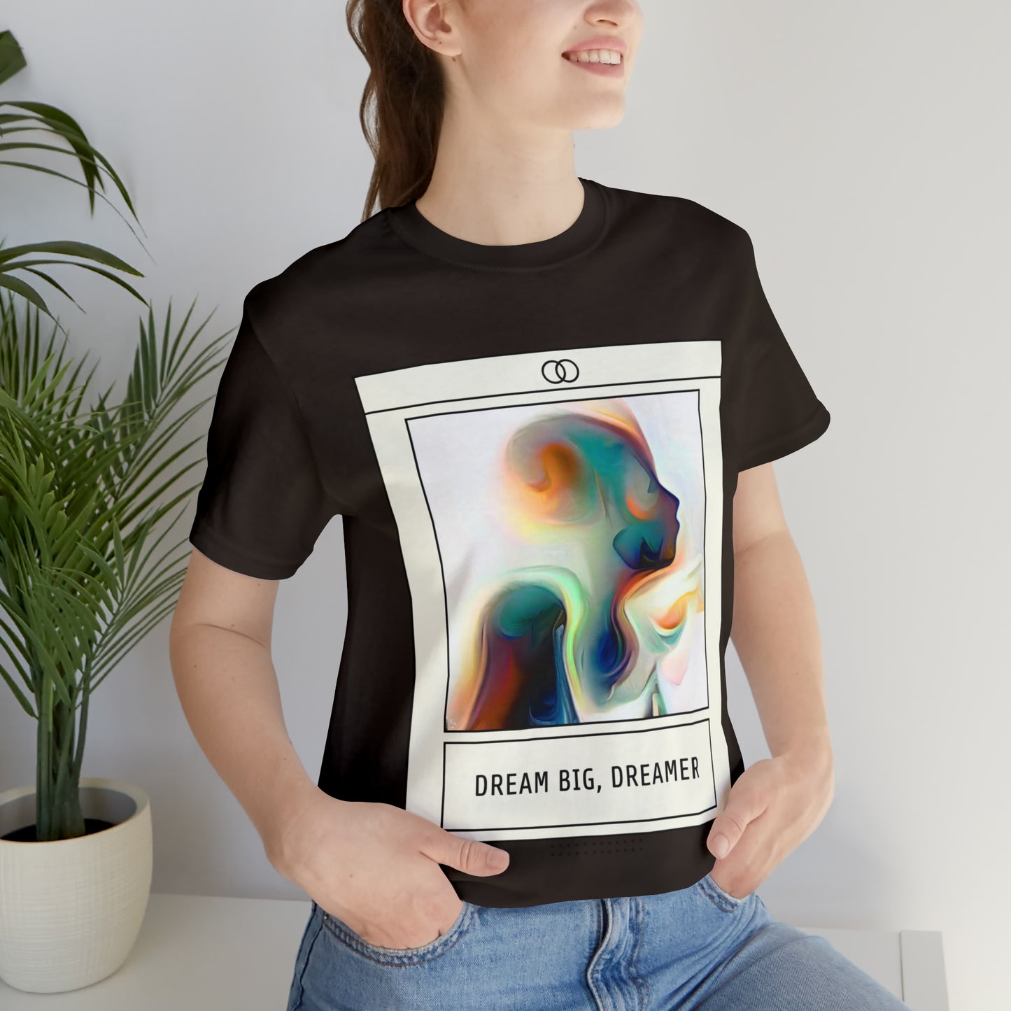 Vivid Reverie: Abstract Dreamer Unisex Tee with Vibrant Shapes | Artistic Vision T-Shirts