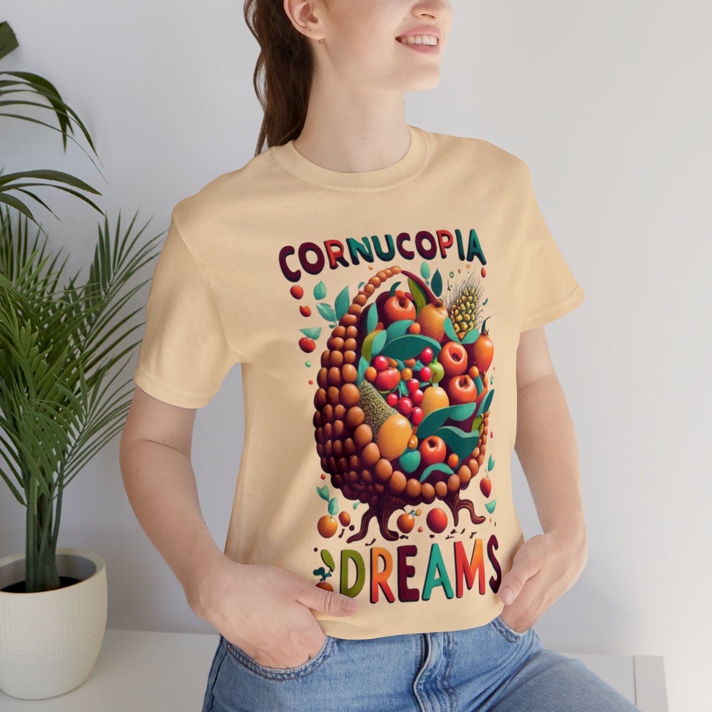 Cornucopia Dreams: Bounty of Fall Unisex Tee | Thanksgiving Abundance T-Shirts by Be Like No One (BLN1) - The Store