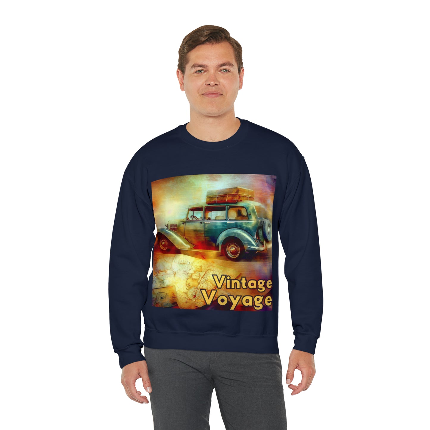 Vintage Voyage Sweatshirt | Retro Roadtrip Unisex Sweatshirt