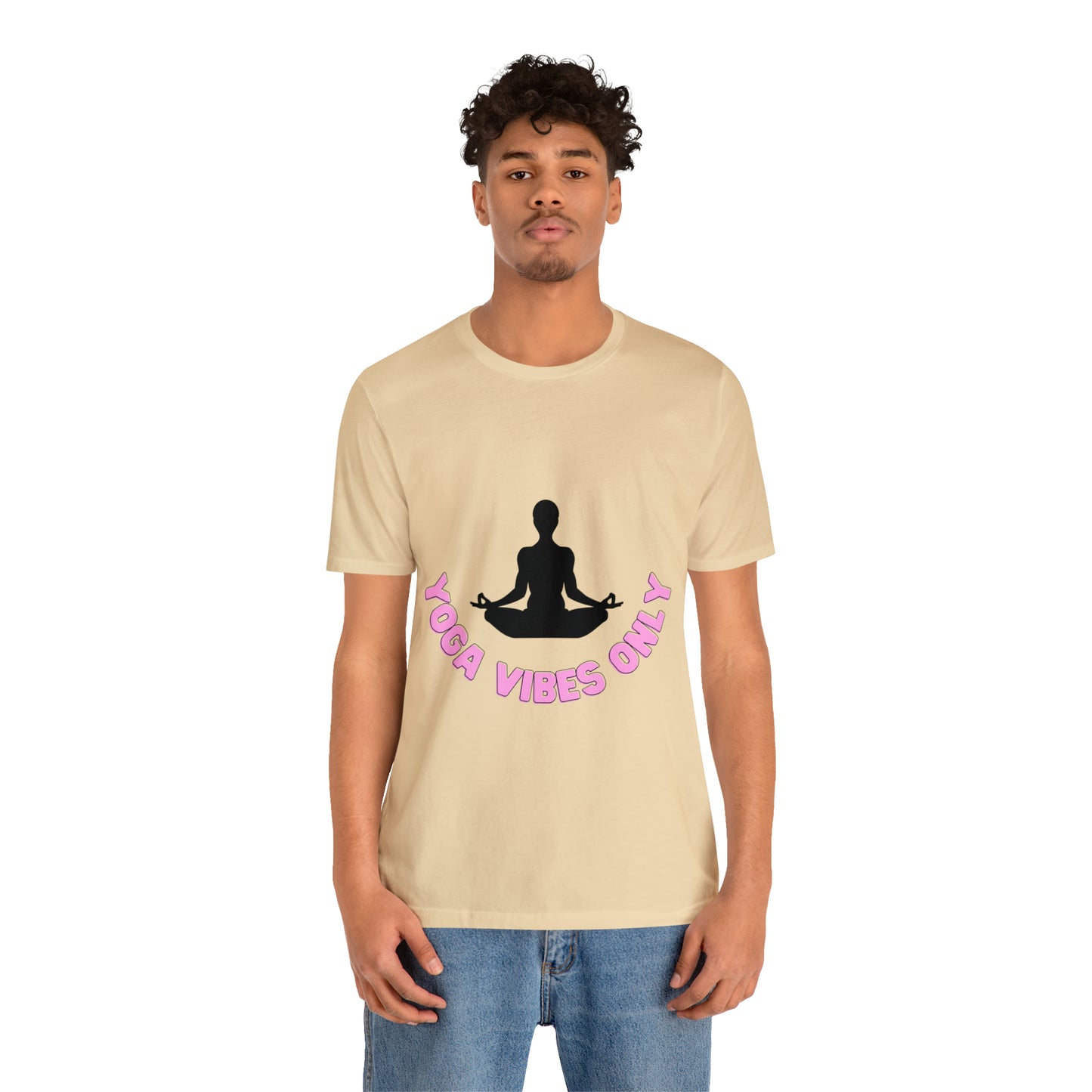 Elevate Your Flow: Yoga Vibes Only Unisex Jersey Tee | Namaste in Style T-Shirts