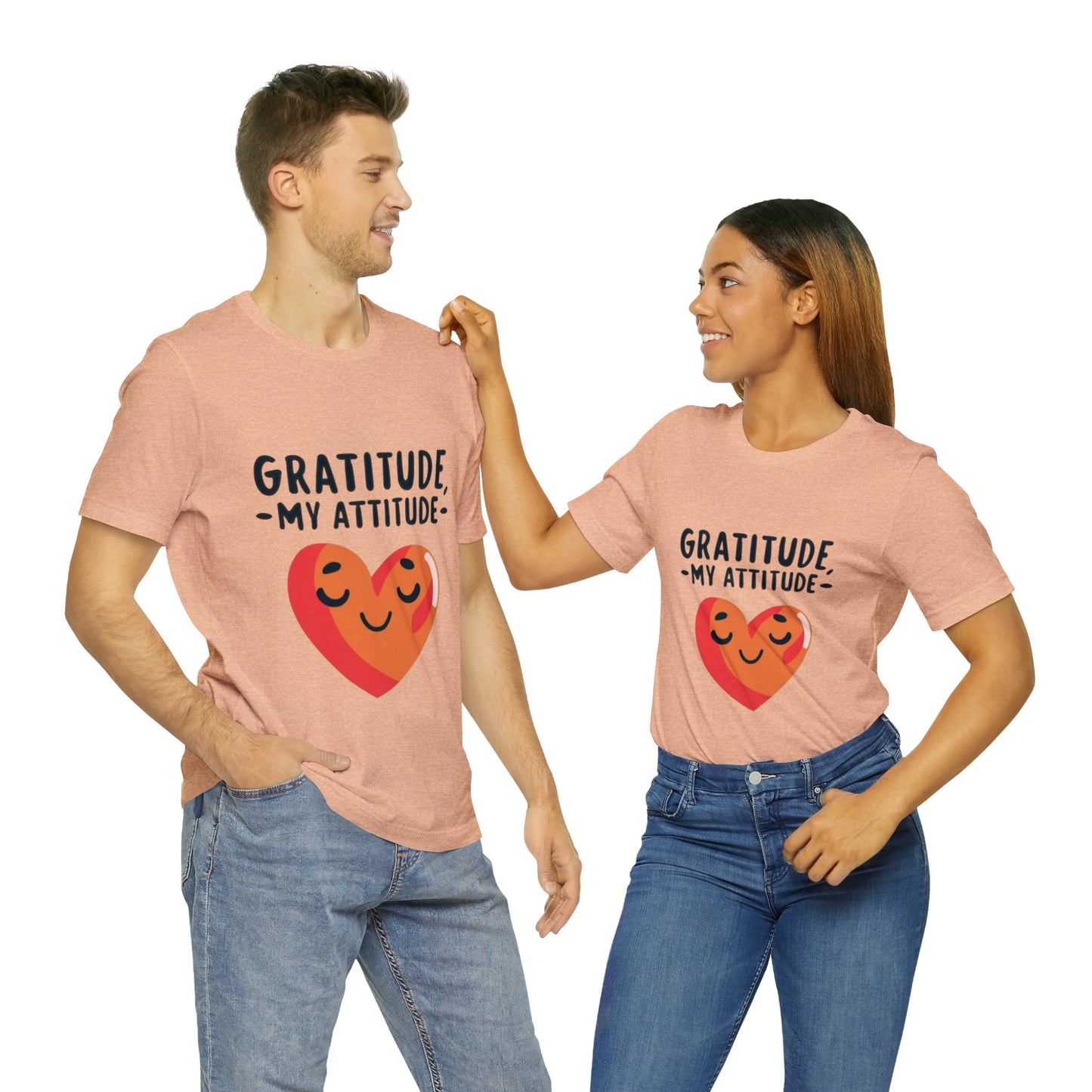 Gratitude Attitude: Thankful Hearts Unisex Tee | Serene Thanksgiving T-Shirts by Be Like No One (BLN1) - The Store