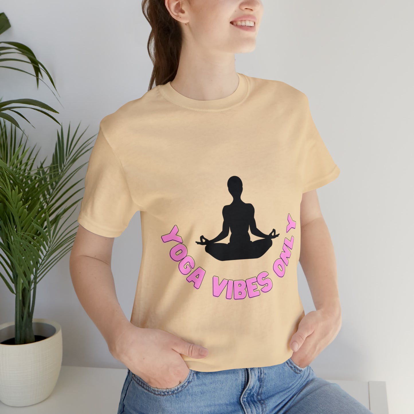 Elevate Your Flow: Yoga Vibes Only Unisex Jersey Tee | Namaste in Style T-Shirts