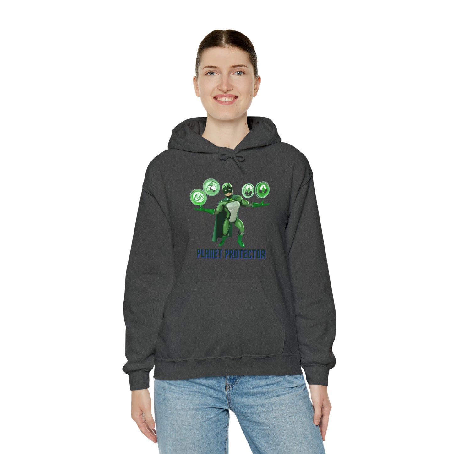 Earth's Guardian: Sustainable Superhero Unisex Hoodie | Champion of Sustainability Hoodies