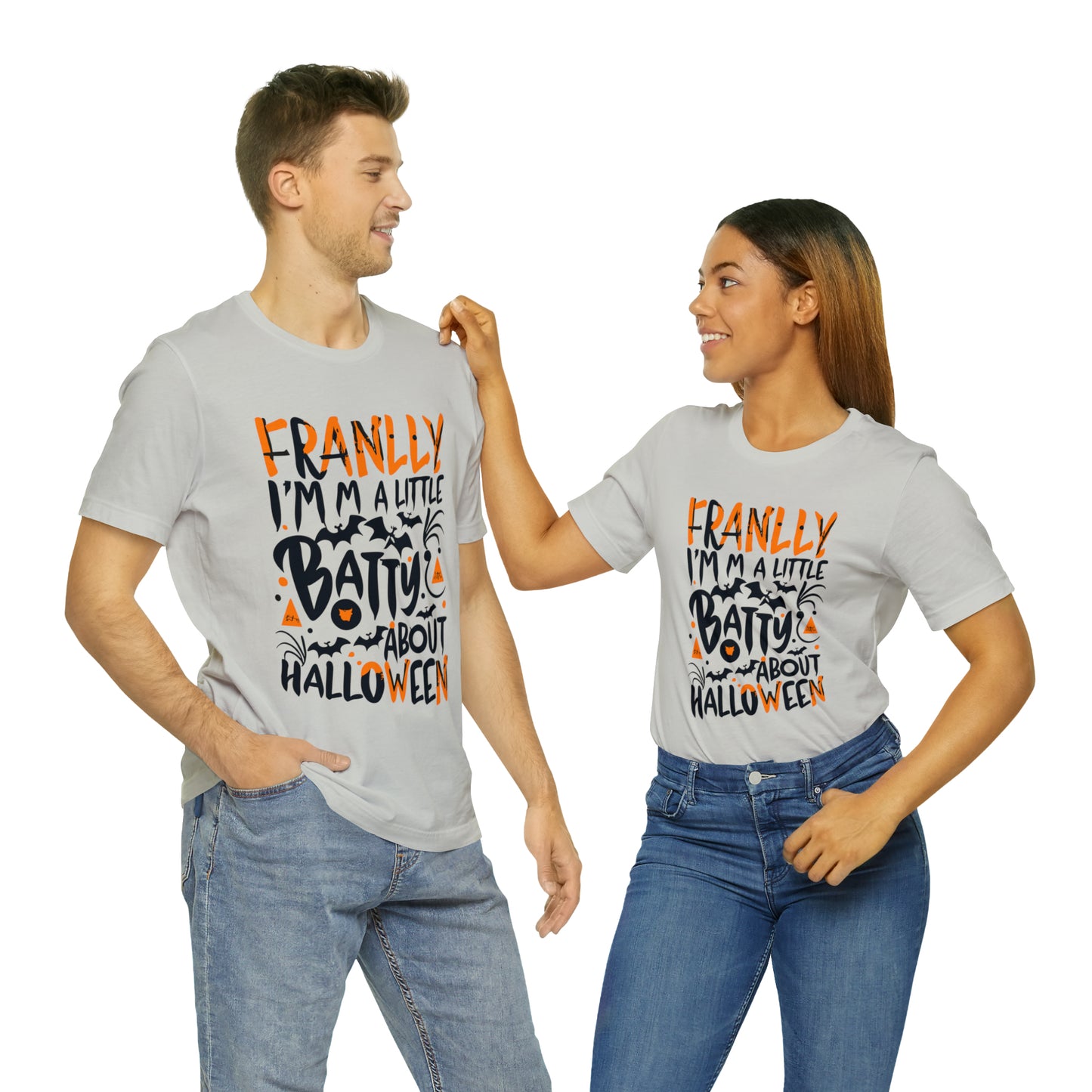 Frankly, I'm a Little Batty About Halloween T-shirt - Embrace Halloween Magic | Halloween Vibes Tee