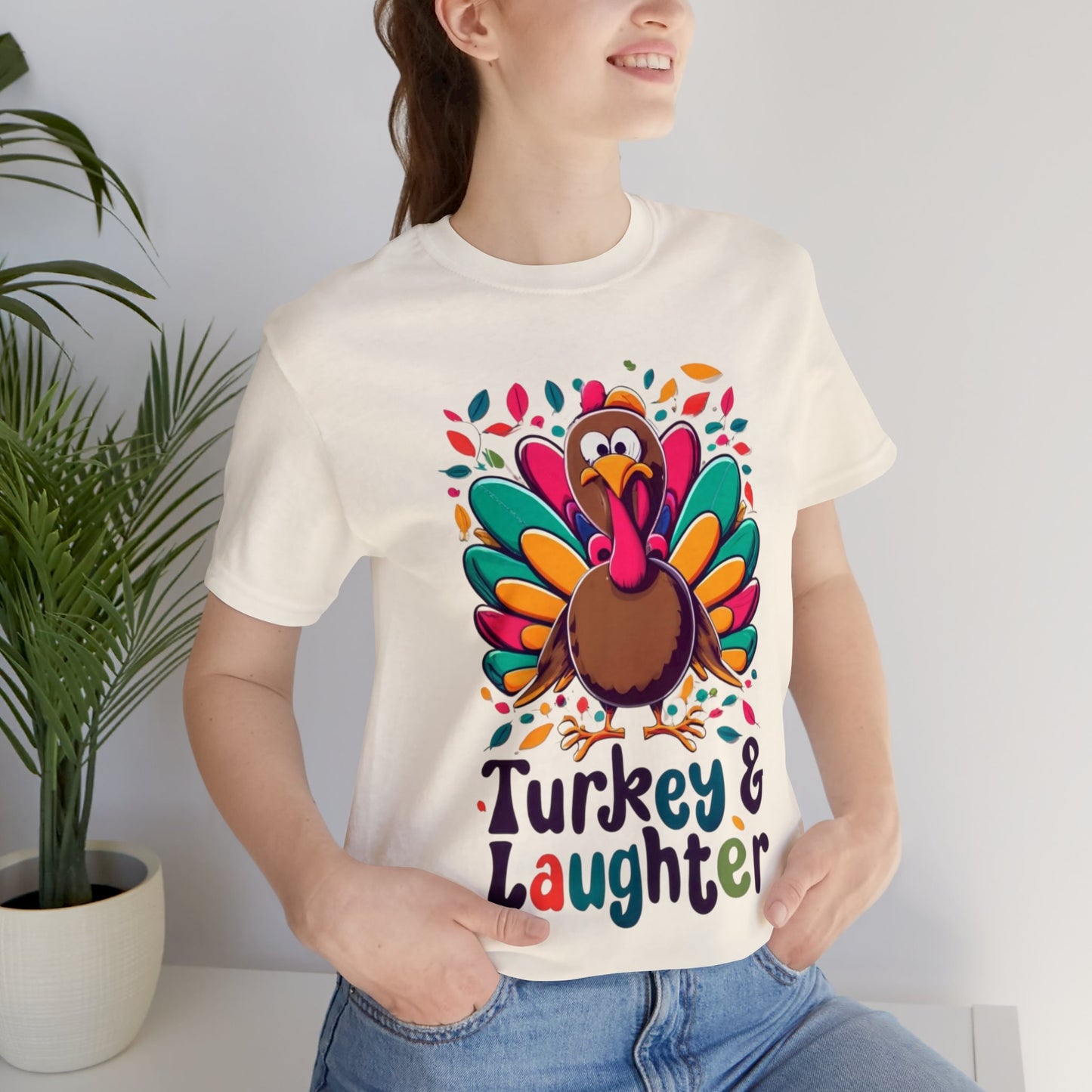 Turkey & Laughter: Thanksgiving Fun Unisex Tee | Gobble Giggles T-Shirts by Be Like No One (BLN1) - The Store