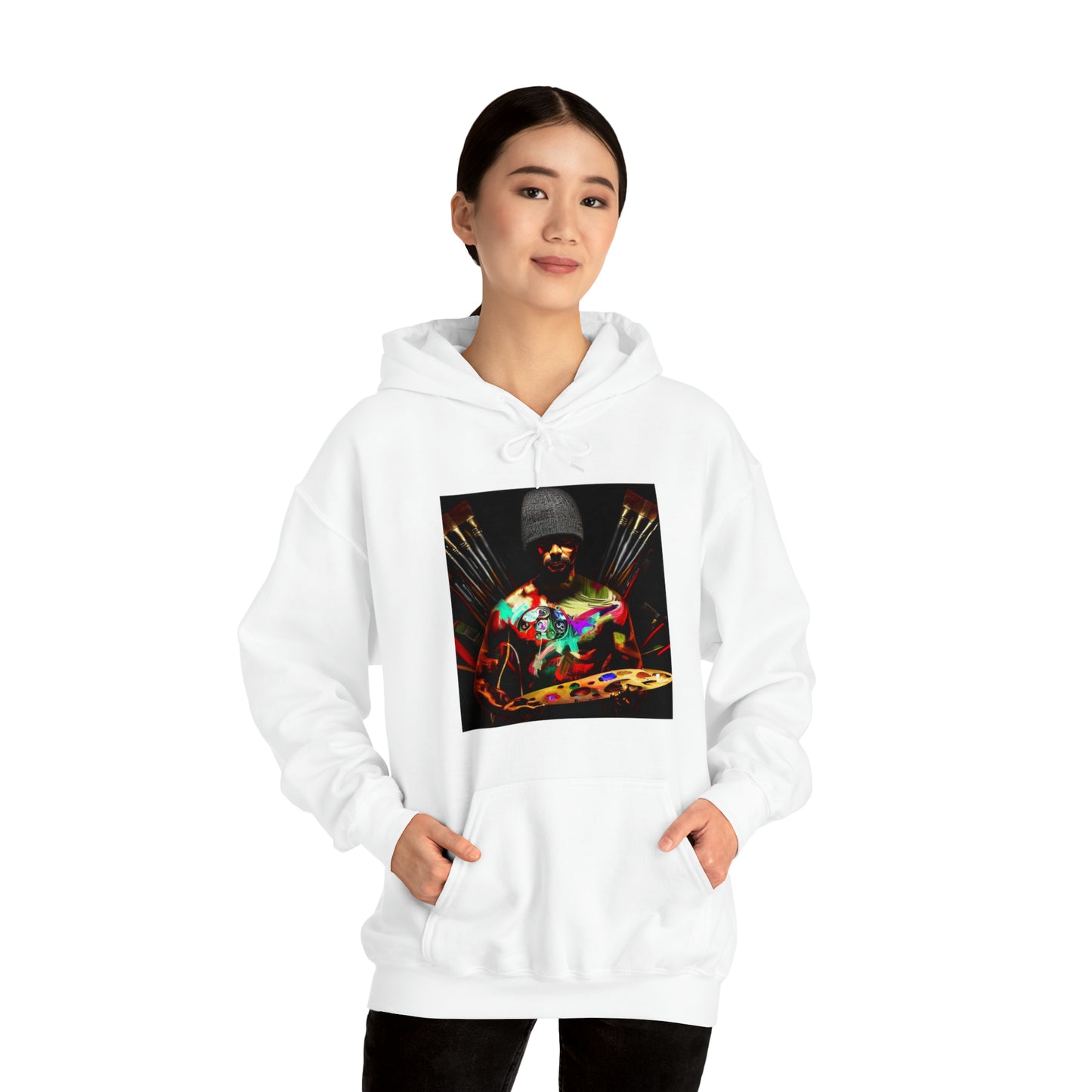 Brushstrokes of Passion: Artistic Soul Unisex Hoodie | Creative Essence Hoodies