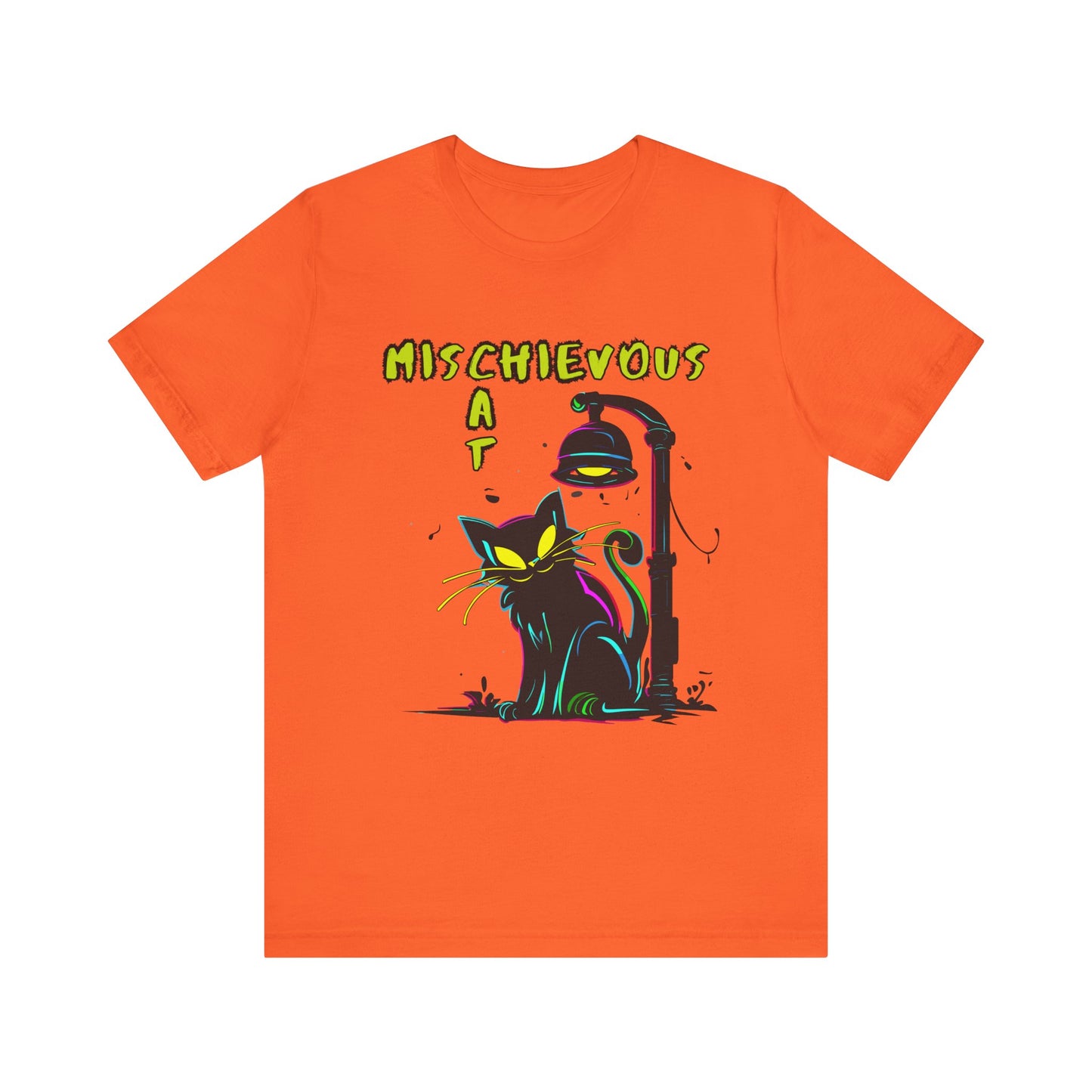 Mischievous Black Cat: Graffiti Art T-Shirt | Halloween Vibes Tee