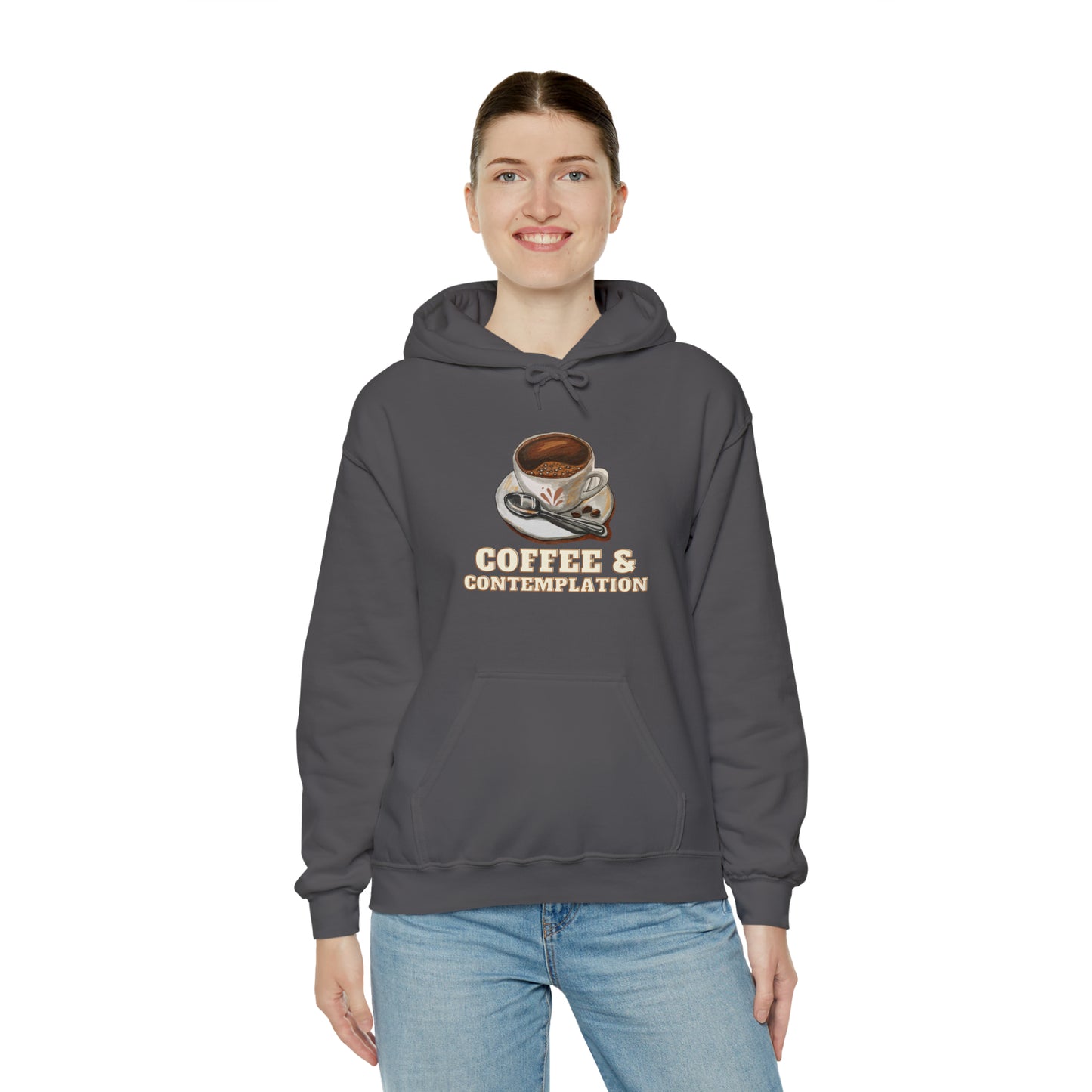 Caffeine Charm and Contemplation: Coffee & Contemplation Hoodie | Fuel for Thoughts Hoodies