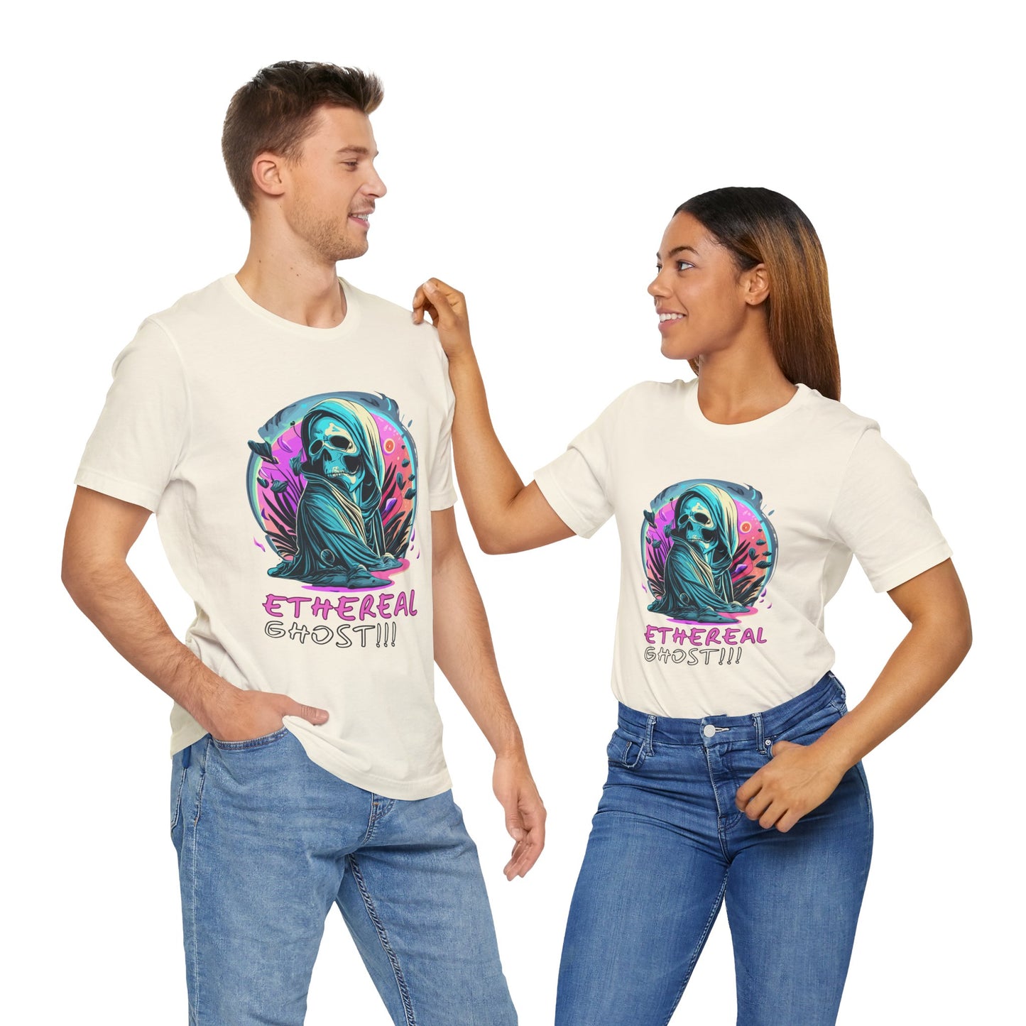 Ghostly Apparition: Abstract Haunting T-Shirt | Ethereal Glow | Halloween Vibes Tee